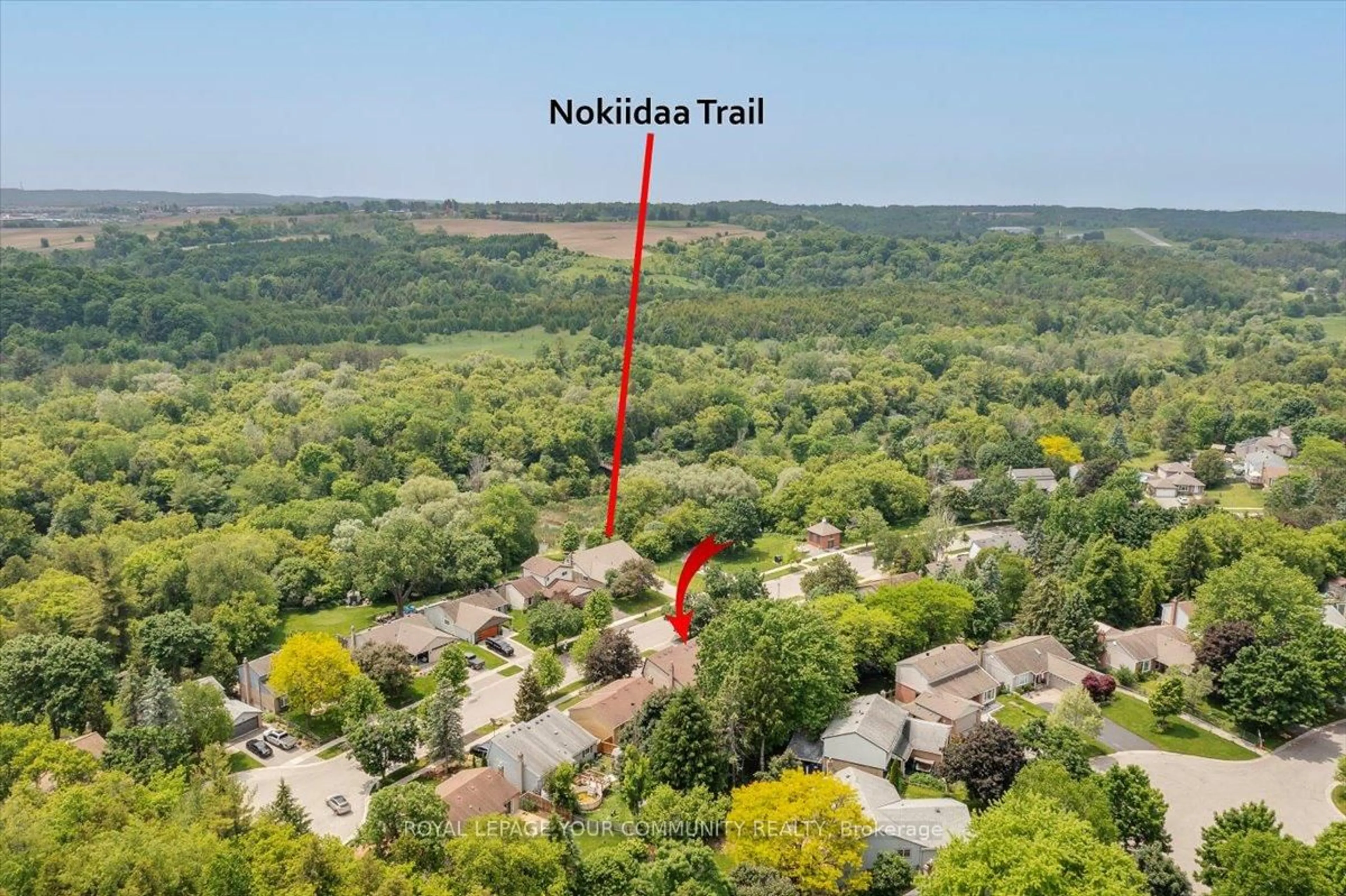 A pic from outside/outdoor area/front of a property/back of a property/a pic from drone, forest/trees view for 75 Holland River Blvd, East Gwillimbury Ontario L9N 1C3