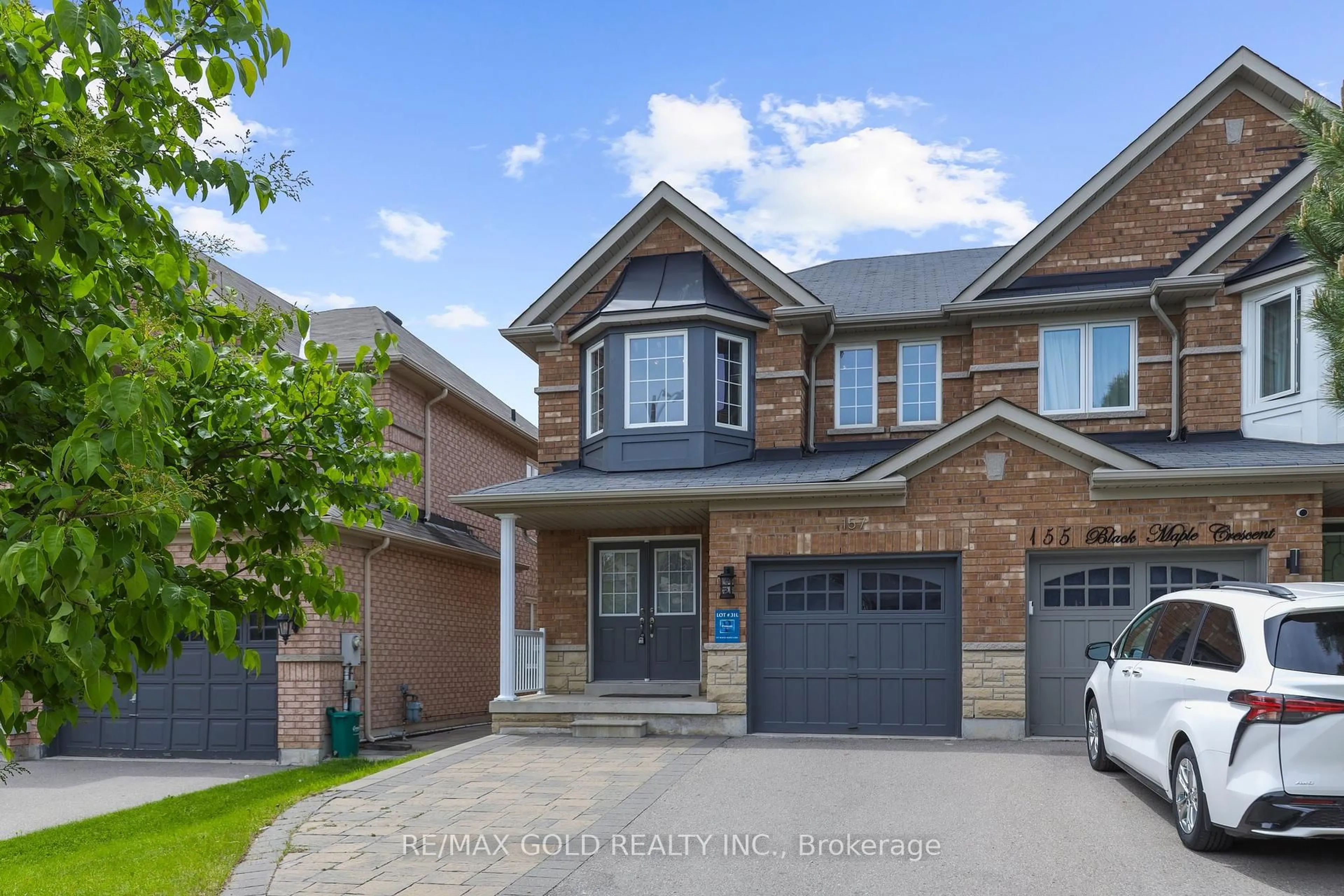 Home with brick exterior material, street for 157 Black Maple Cres, Vaughan Ontario L6A 4G6