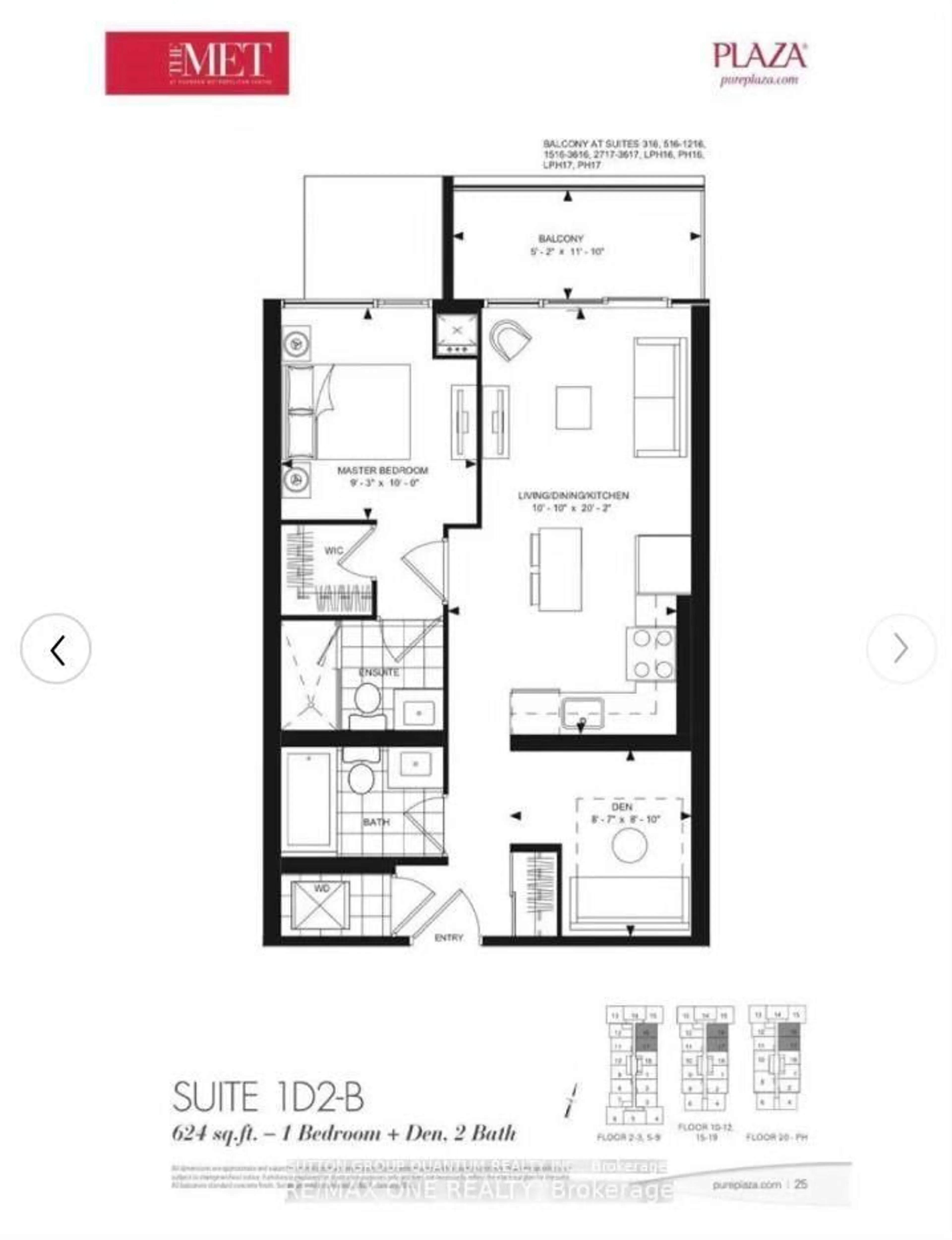 Floor plan for 7895 Jane St #3116, Vaughan Ontario L4K 0K2