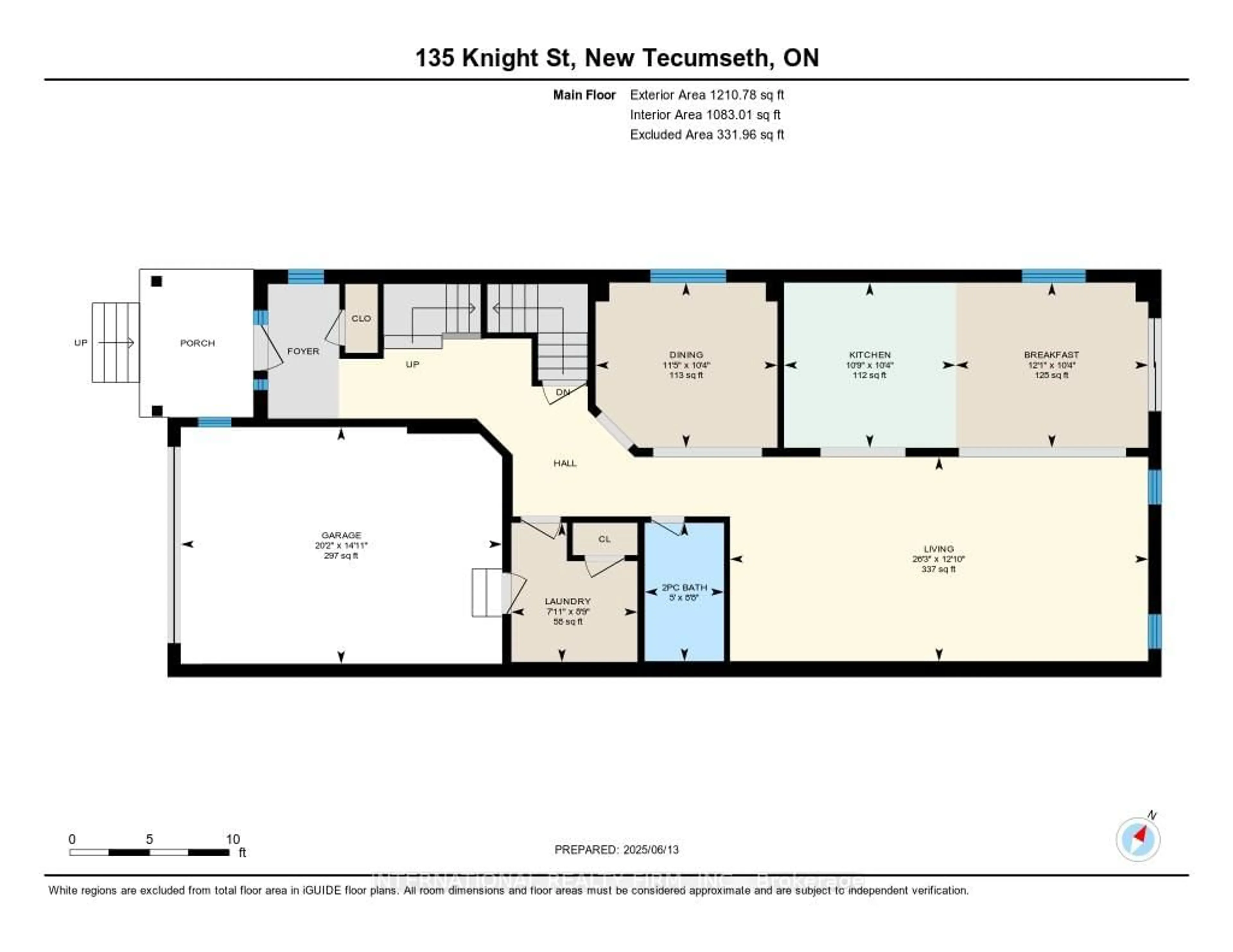 Floor plan for 135 Knight St, New Tecumseth Ontario L9R 0R5