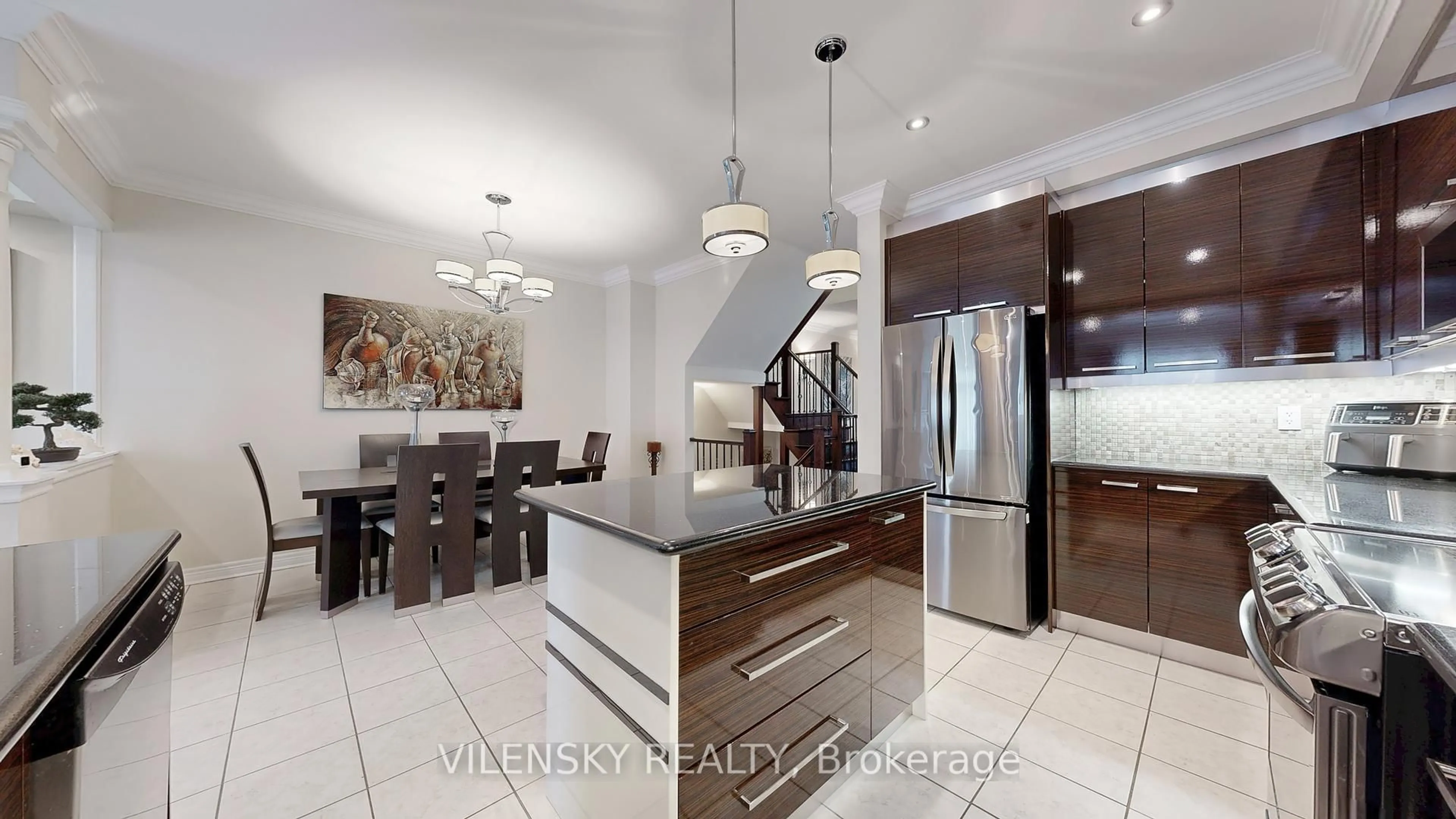 Contemporary kitchen, ceramic/tile floor for 66 Littleriver Crt, Vaughan Ontario L6A 0K3