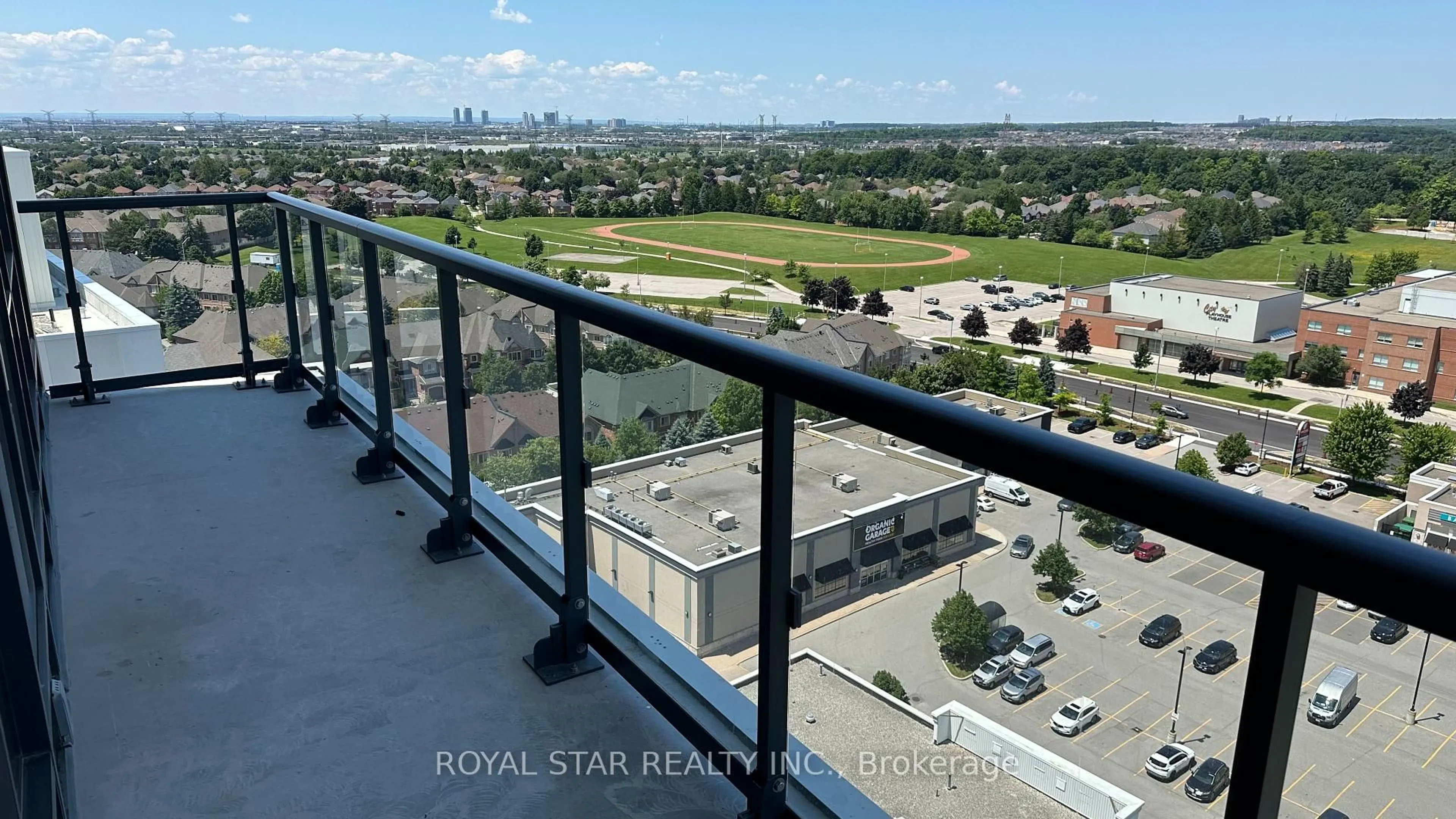 Balcony in the apartment, city buildings view from balcony for 7950 Bathurst St #B-1503, Vaughan Ontario L4J 0L4
