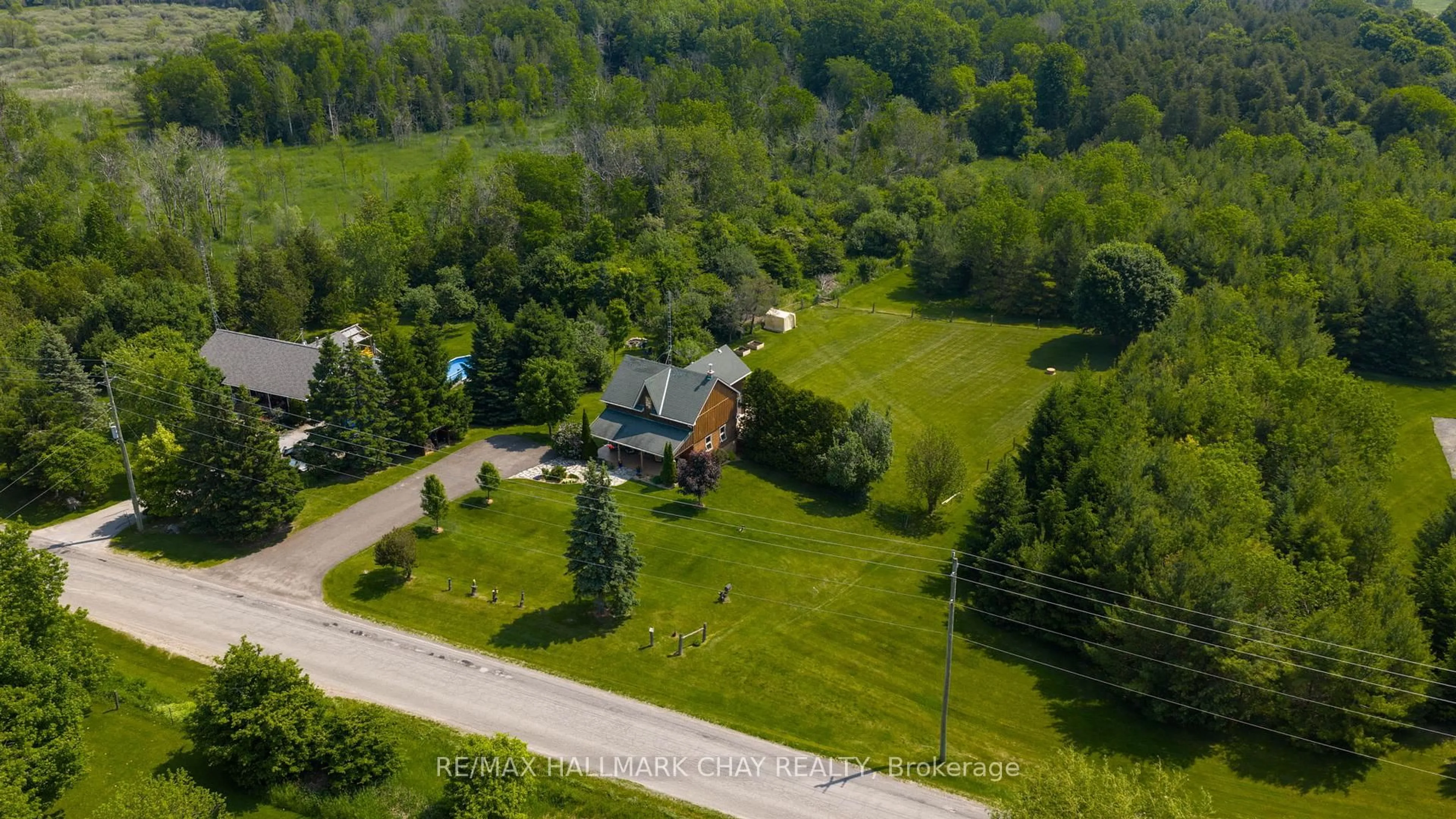 A pic from outside/outdoor area/front of a property/back of a property/a pic from drone, unknown for 3057 Concession Rd 7, Adjala-Tosorontio Ontario L0G 1L0