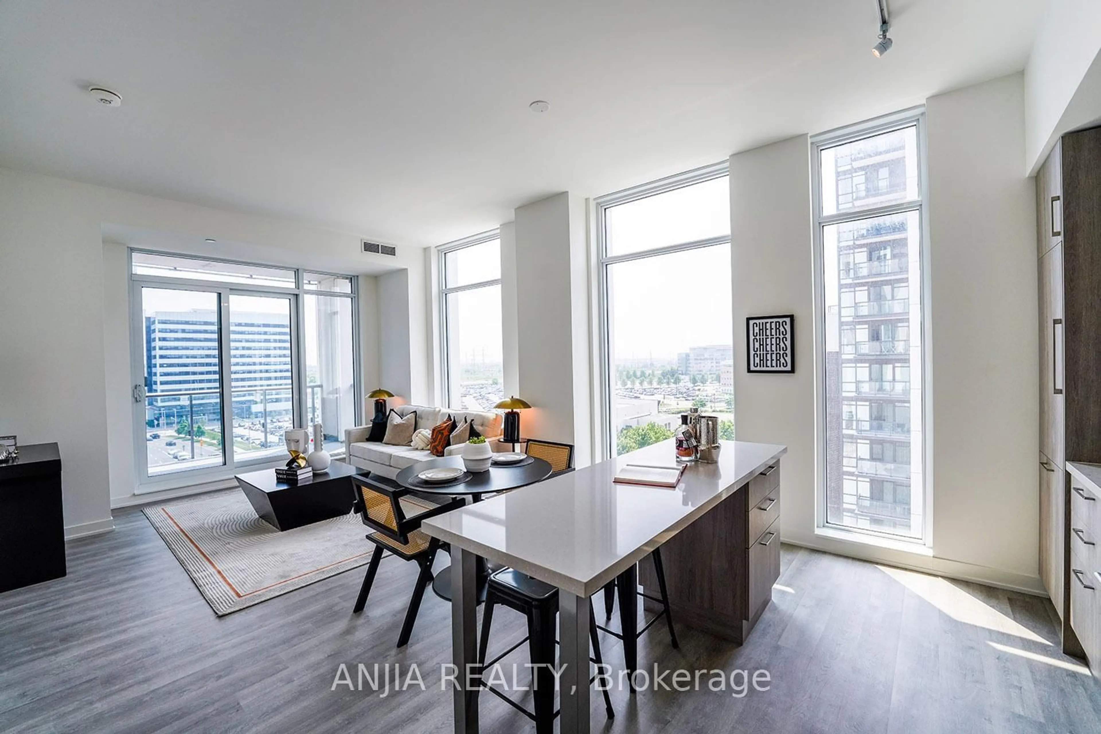 Open concept kitchen, wood/laminate floor for 8119 Birchmount Rd #1019, Markham Ontario L6G 0H5