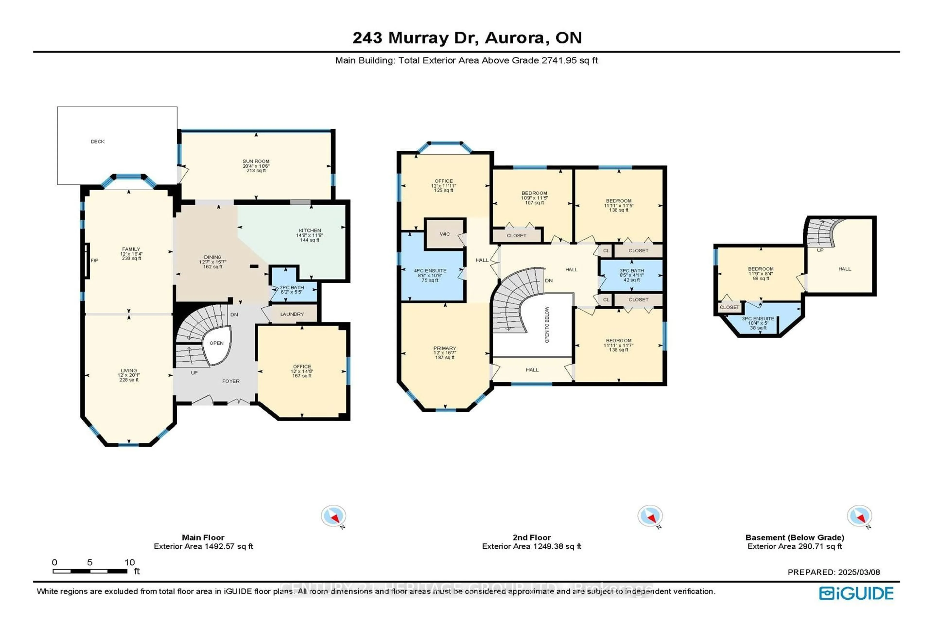 Floor plan for 243 Murray Dr, Aurora Ontario L4G 5X1