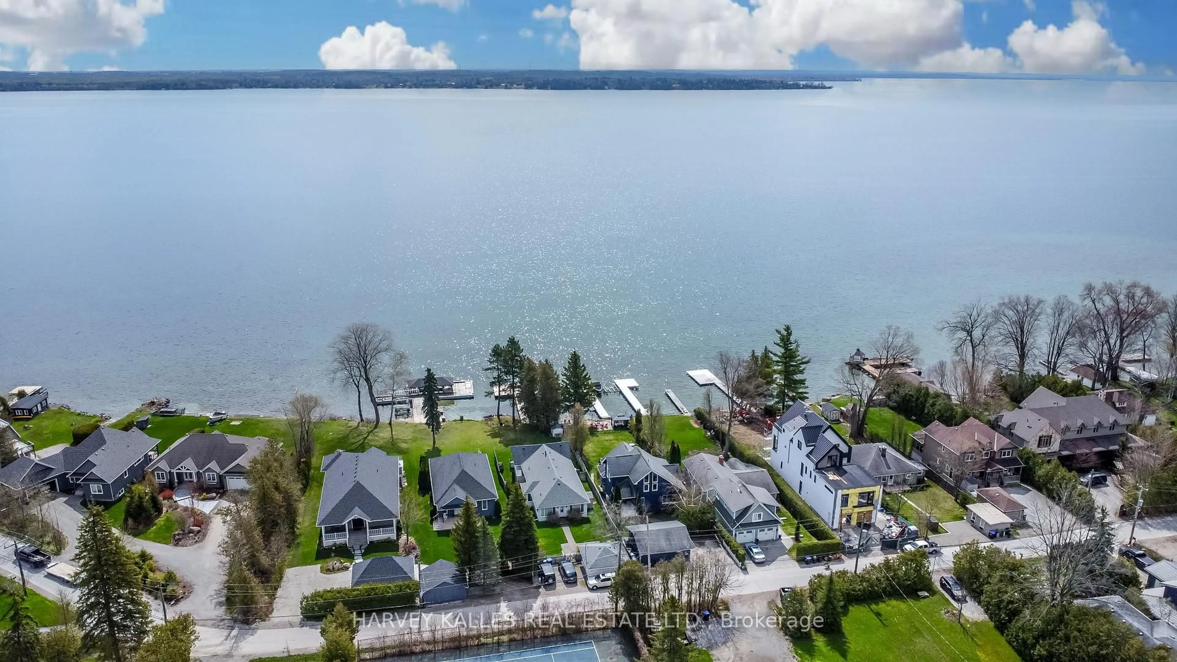 A pic from outside/outdoor area/front of a property/back of a property/a pic from drone, water/lake/river/ocean view for 1627 Houston Ave, Innisfil Ontario L9S 4M6
