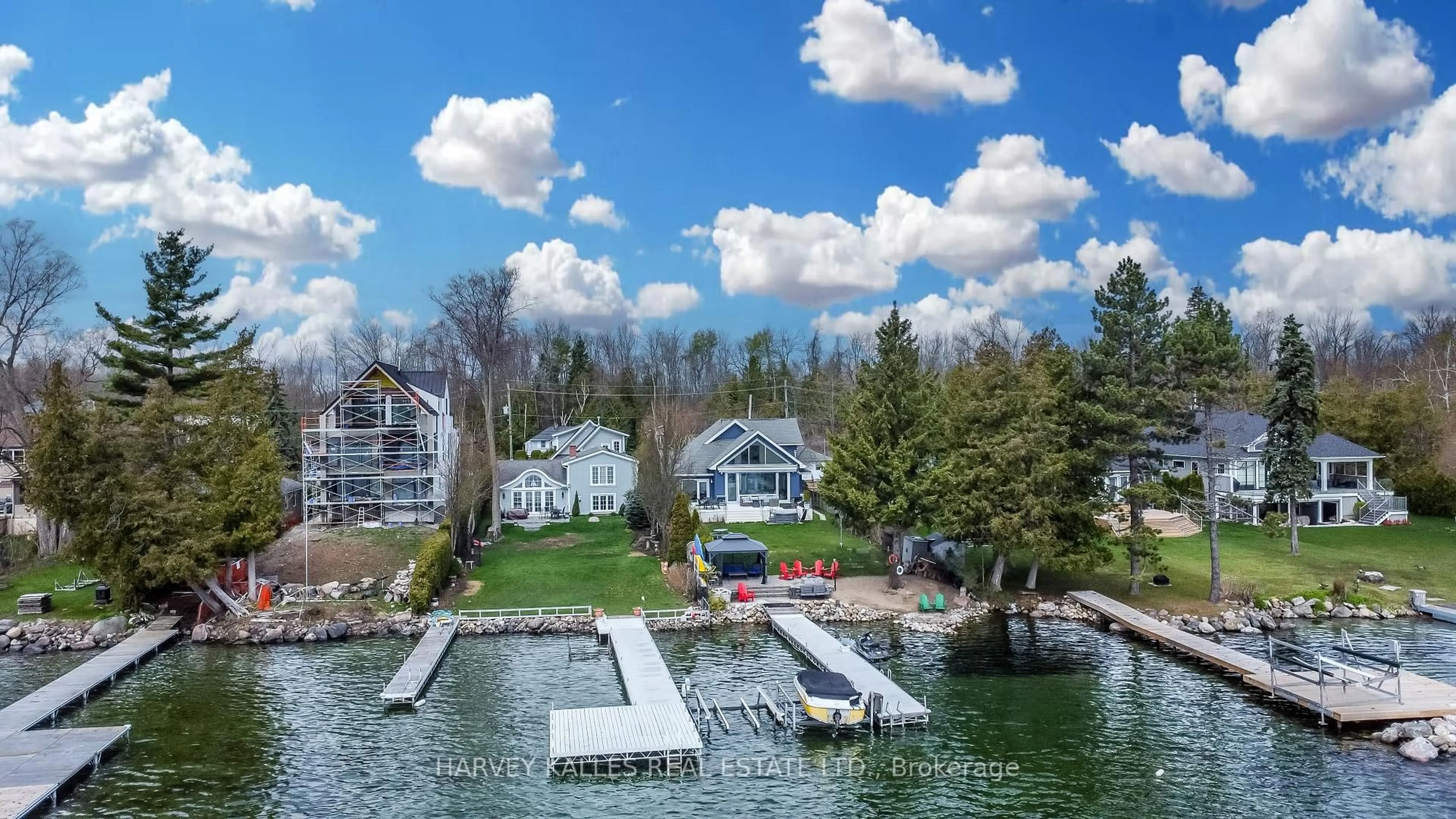 A pic from outside/outdoor area/front of a property/back of a property/a pic from drone, water/lake/river/ocean view for 1627 Houston Ave, Innisfil Ontario L9S 4M6