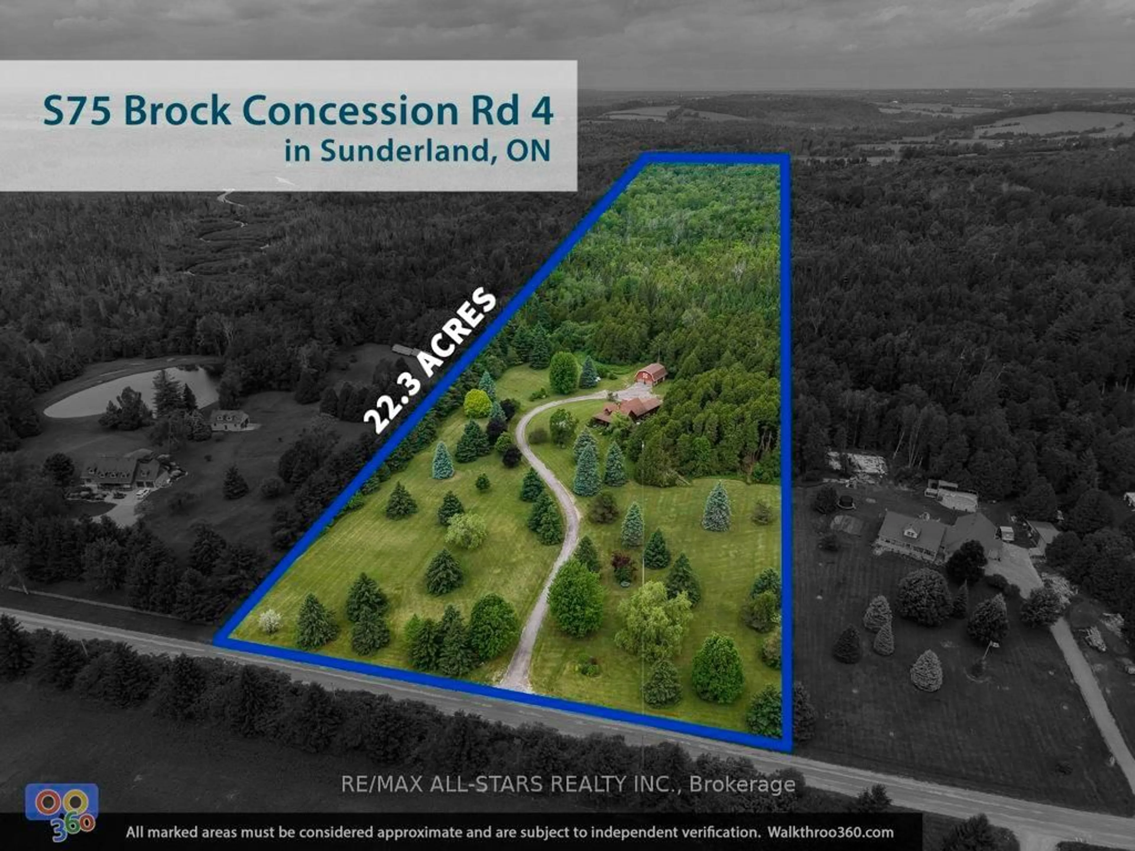 A pic from outside/outdoor area/front of a property/back of a property/a pic from drone, unknown for S75 Brock Concession Rd 4 Rd, Brock Ontario L0C 1H0