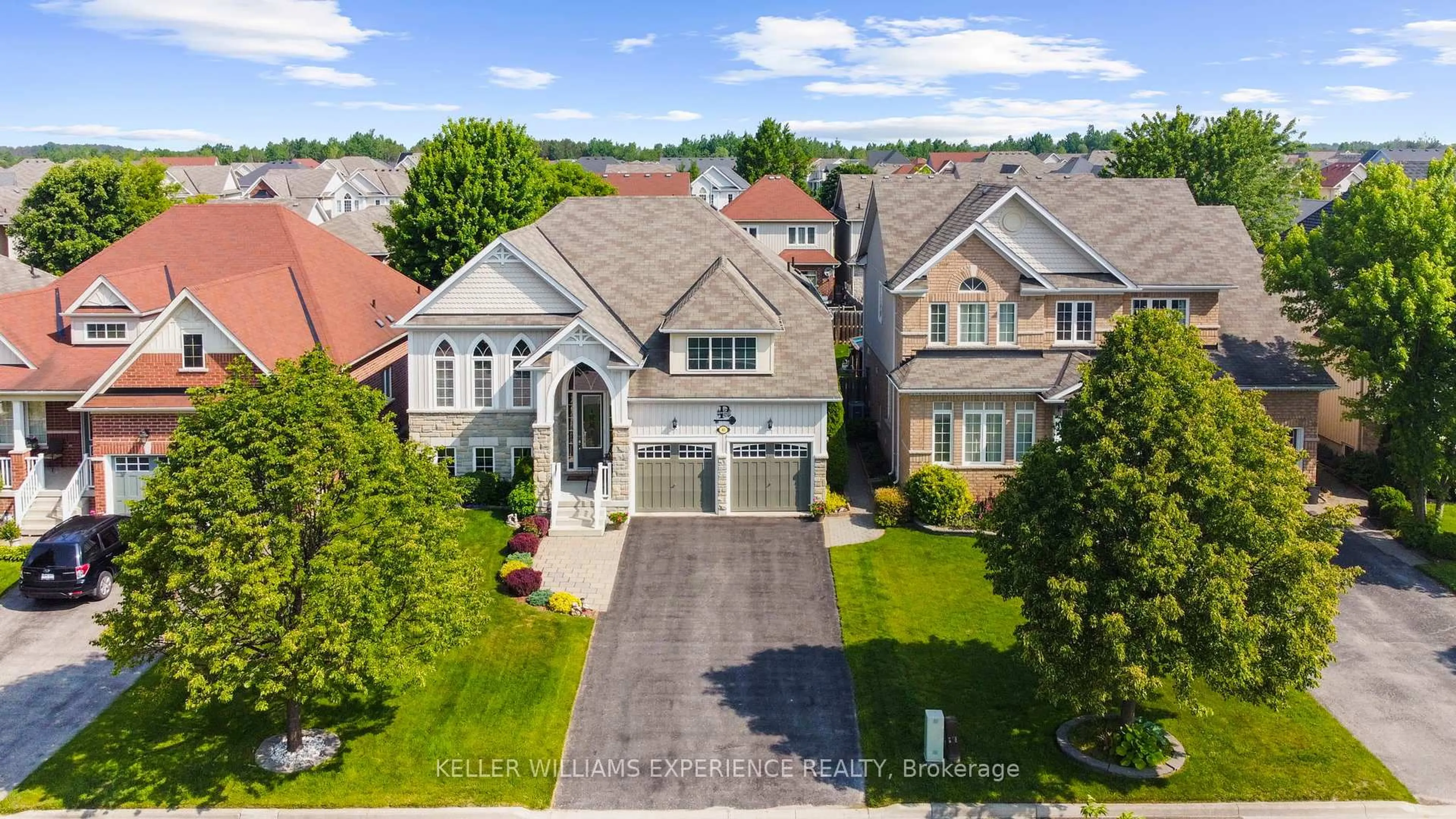 A pic from outside/outdoor area/front of a property/back of a property/a pic from drone, street for 40 Collier Cres, Essa Ontario L3W 0M6