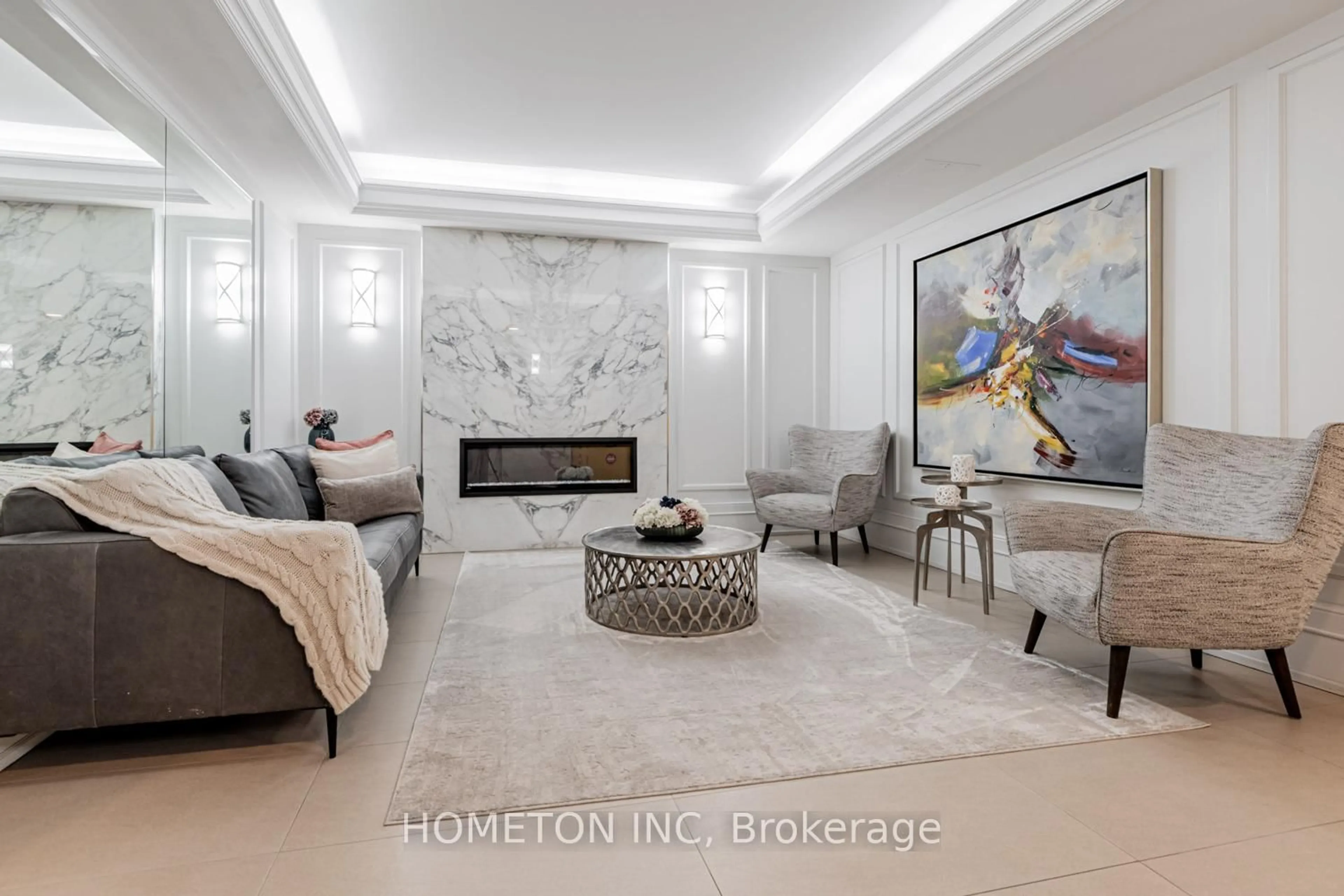 Living room with furniture, ceramic/tile floor for 309 Major Mackenzie Dr #323, Richmond Hill Ontario L4C 9V5