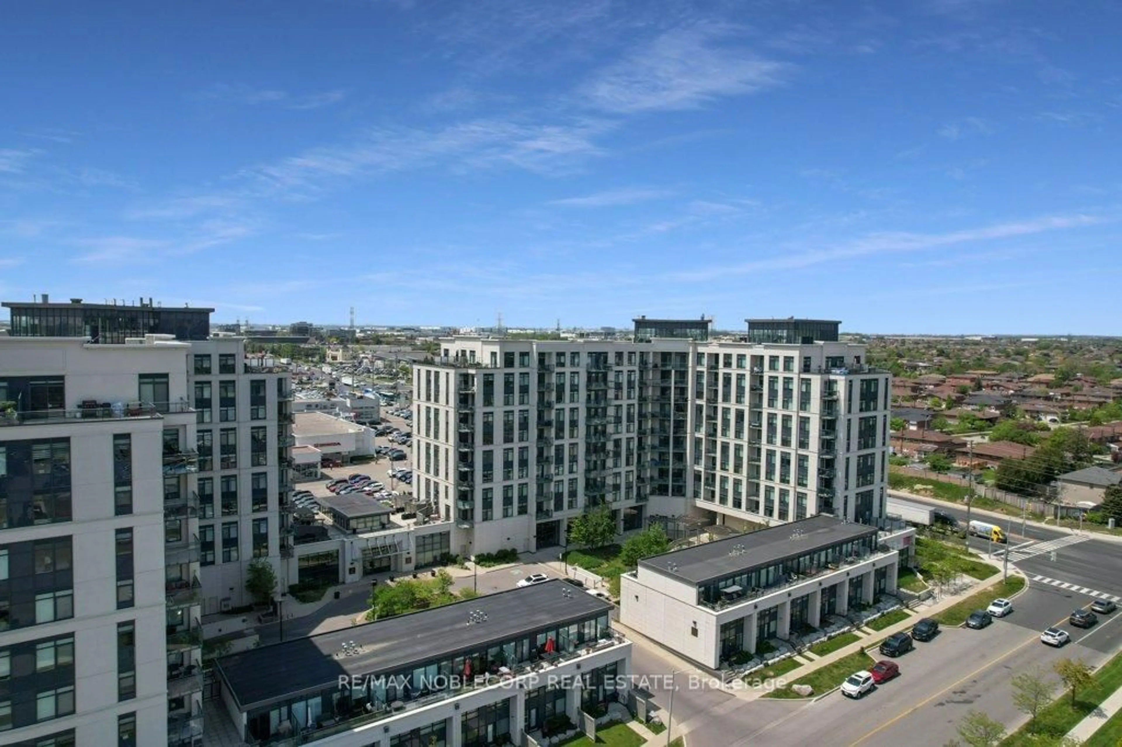 A pic from outside/outdoor area/front of a property/back of a property/a pic from drone, city buildings view from balcony for 12 Woodstream Blvd #1015, Vaughan Ontario L4L 8C4
