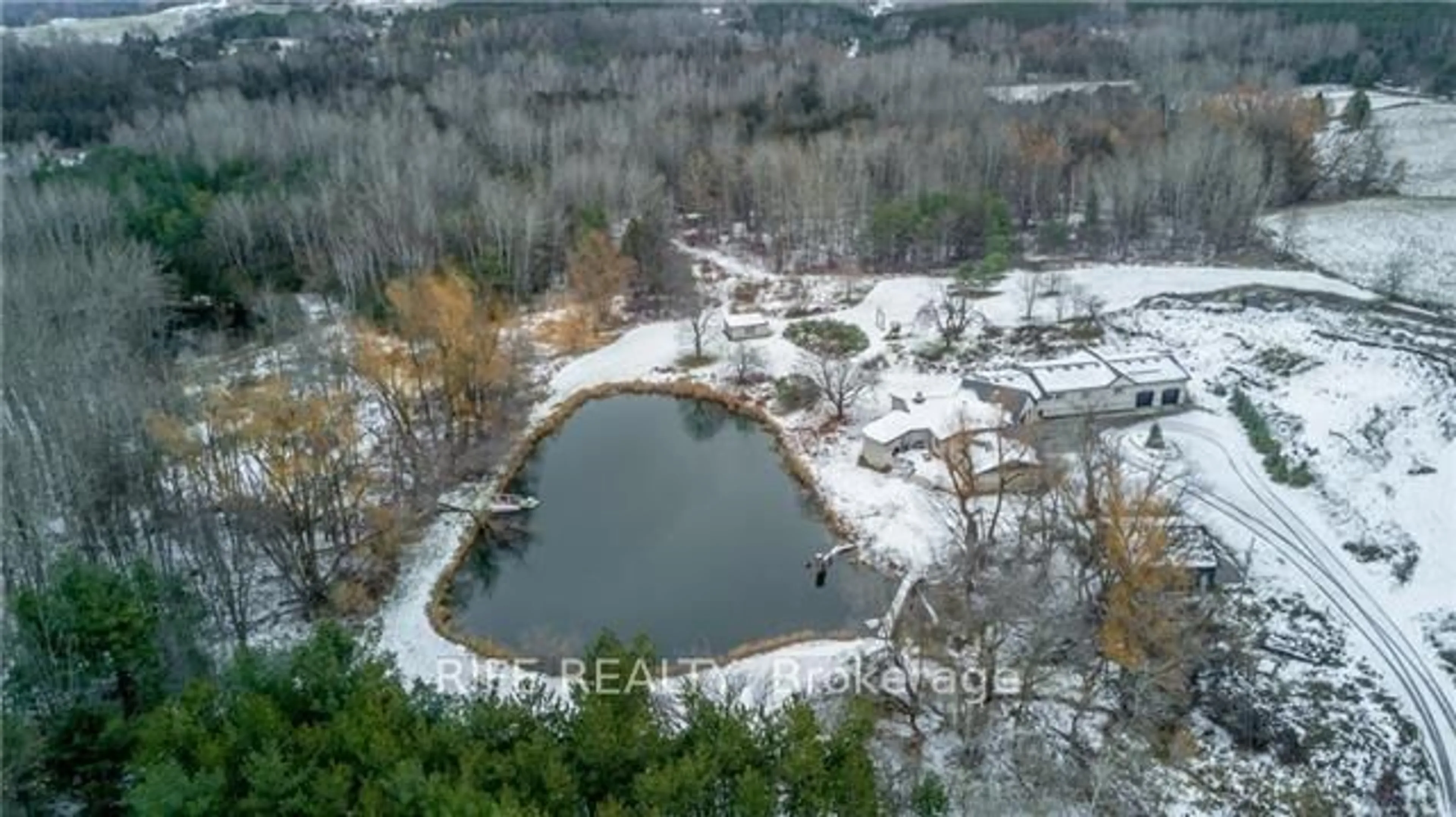 A pic from outside/outdoor area/front of a property/back of a property/a pic from drone, water/lake/river/ocean view for 993889 Mono Adjala Tl, Adjala-Tosorontio Ontario L9W 2Z2