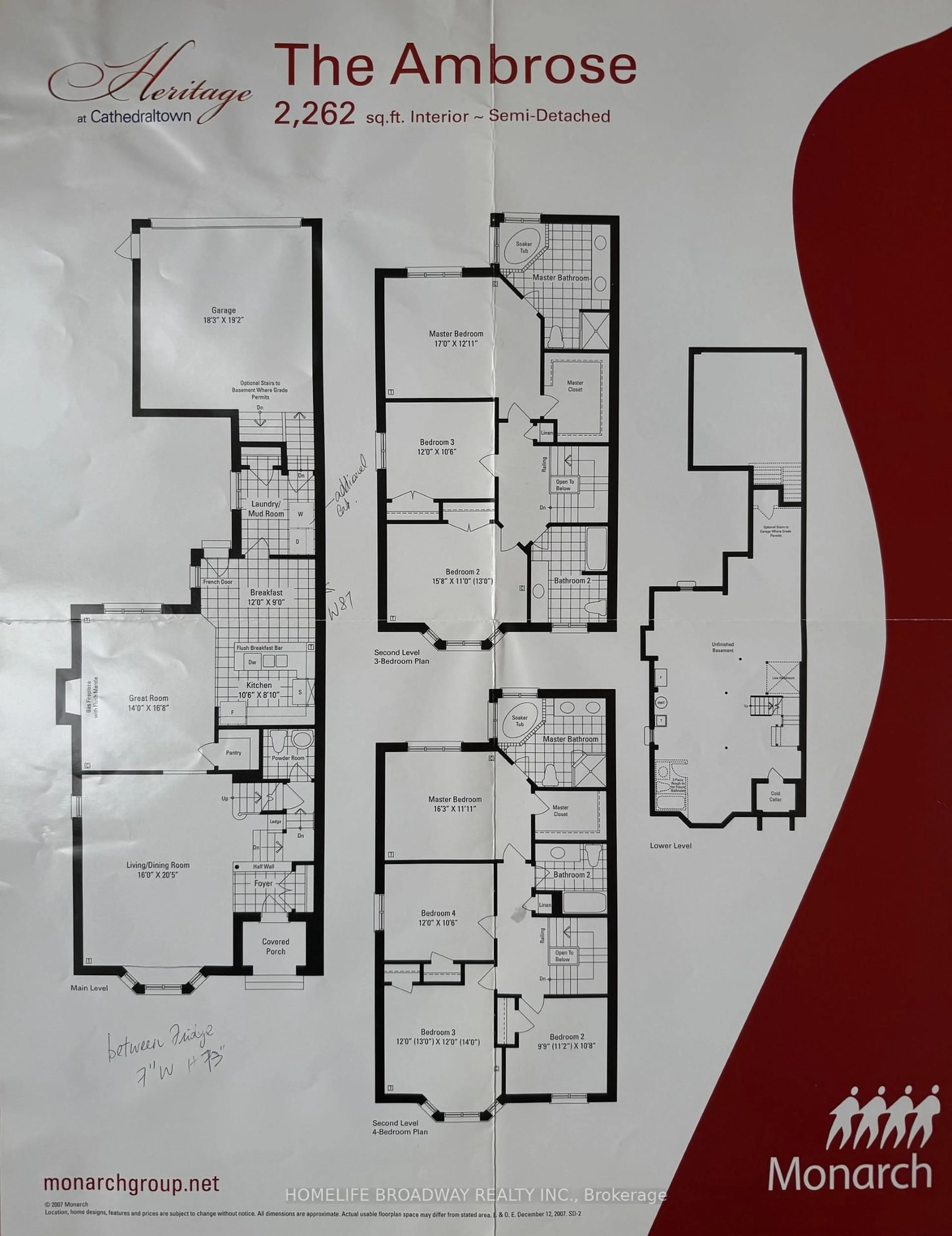 Floor plan for 115 Russell Dawson Rd, Markham Ontario L6C 0J4