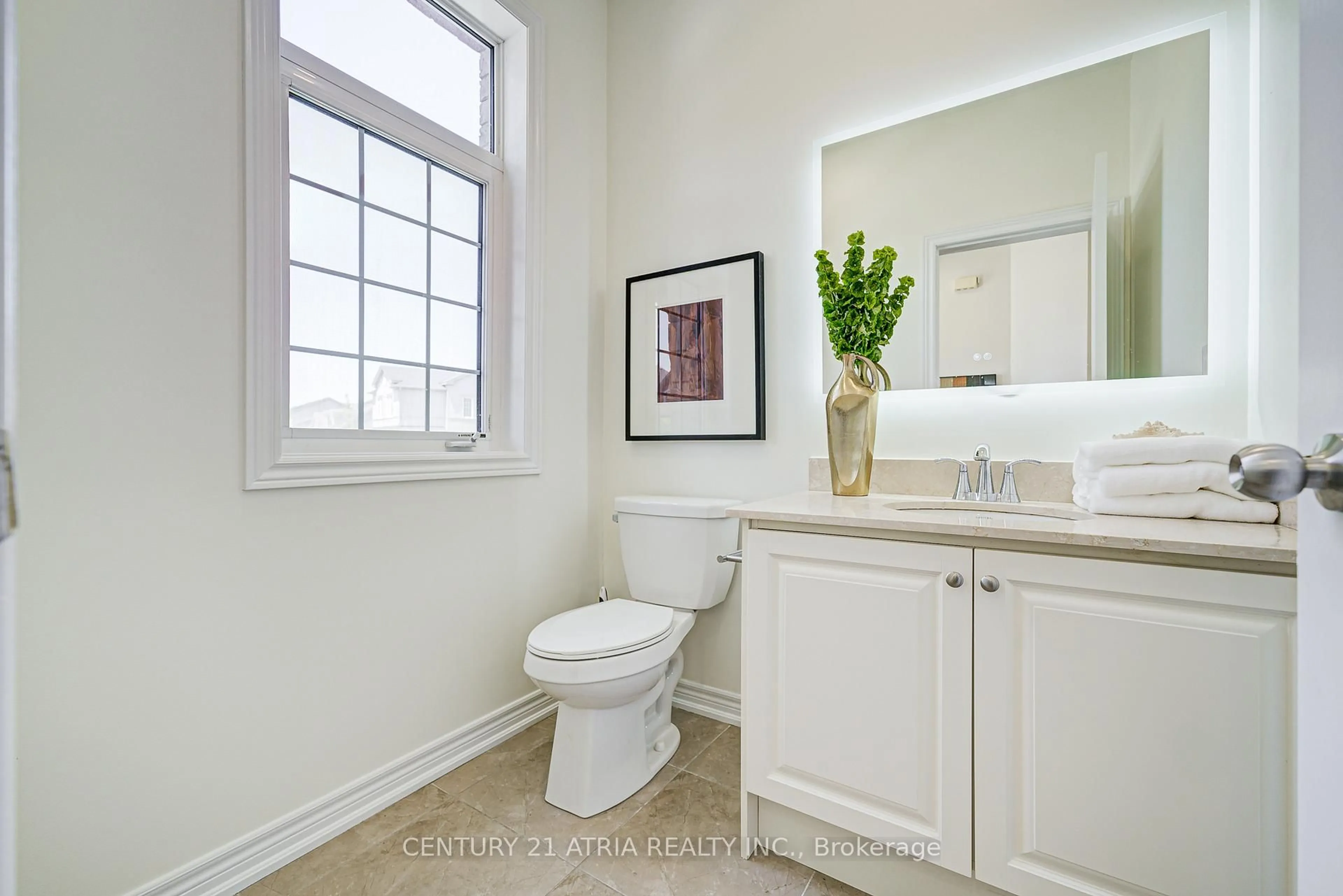 Contemporary bathroom, ceramic/tile floor for 23 Gordon Landon Dr, Markham Ontario L6B 0X9