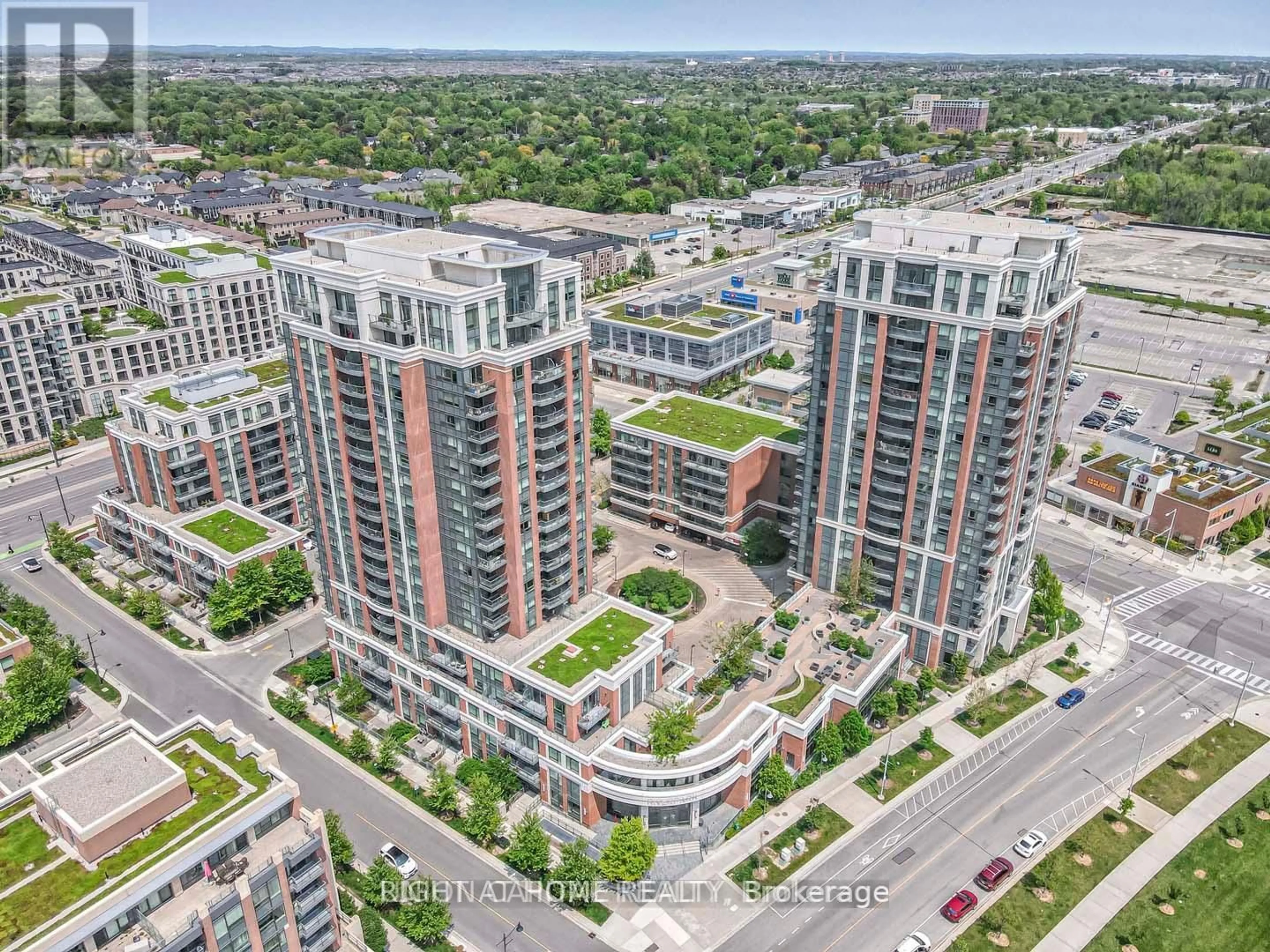 A pic from outside/outdoor area/front of a property/back of a property/a pic from drone, city buildings view from balcony for 8200 Birchmount Rd #202A, Markham Ontario L3R 9W1
