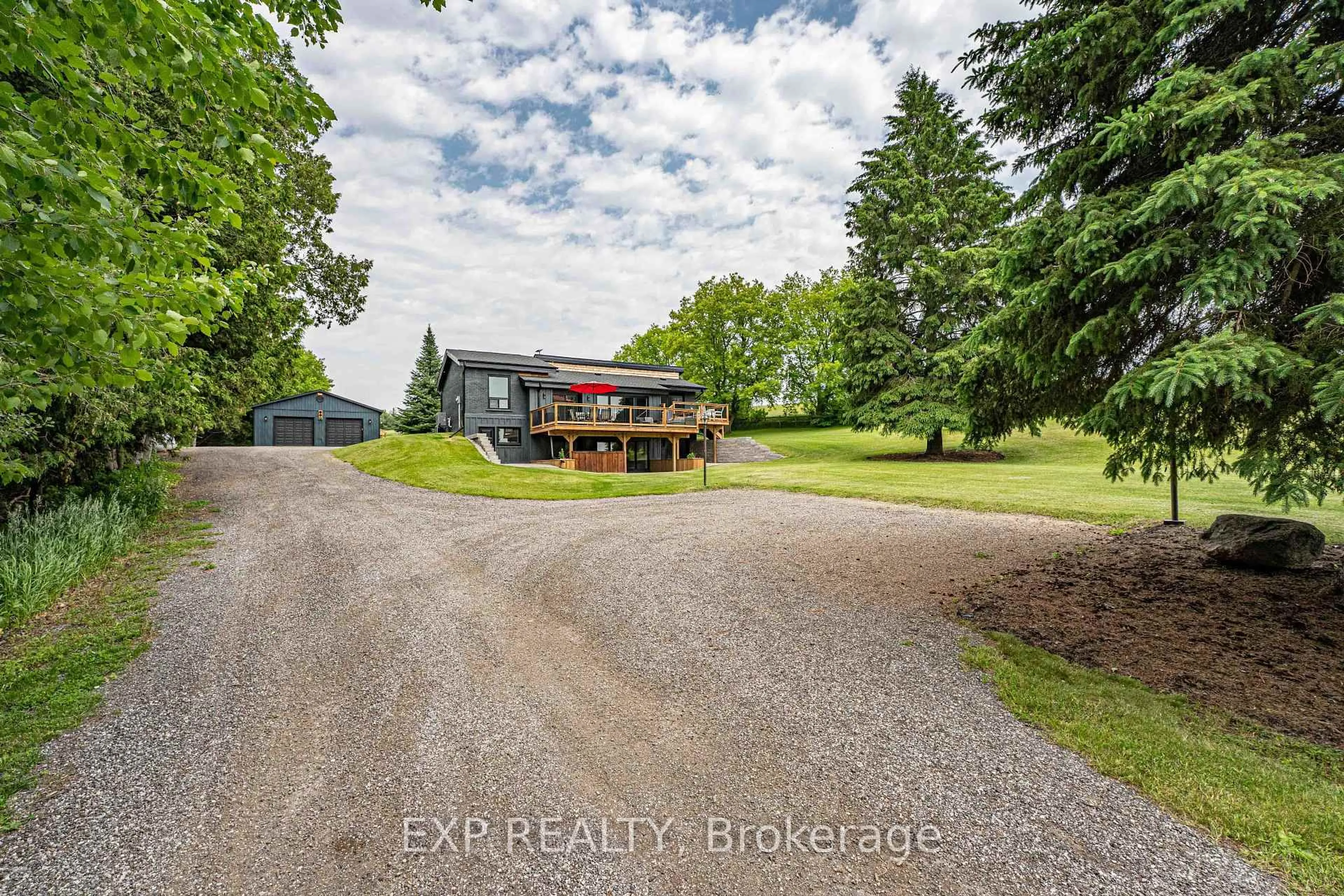 A pic from outside/outdoor area/front of a property/back of a property/a pic from drone, water/lake/river/ocean view for 12329 York Durham Line, Uxbridge Ontario L0E 1T0