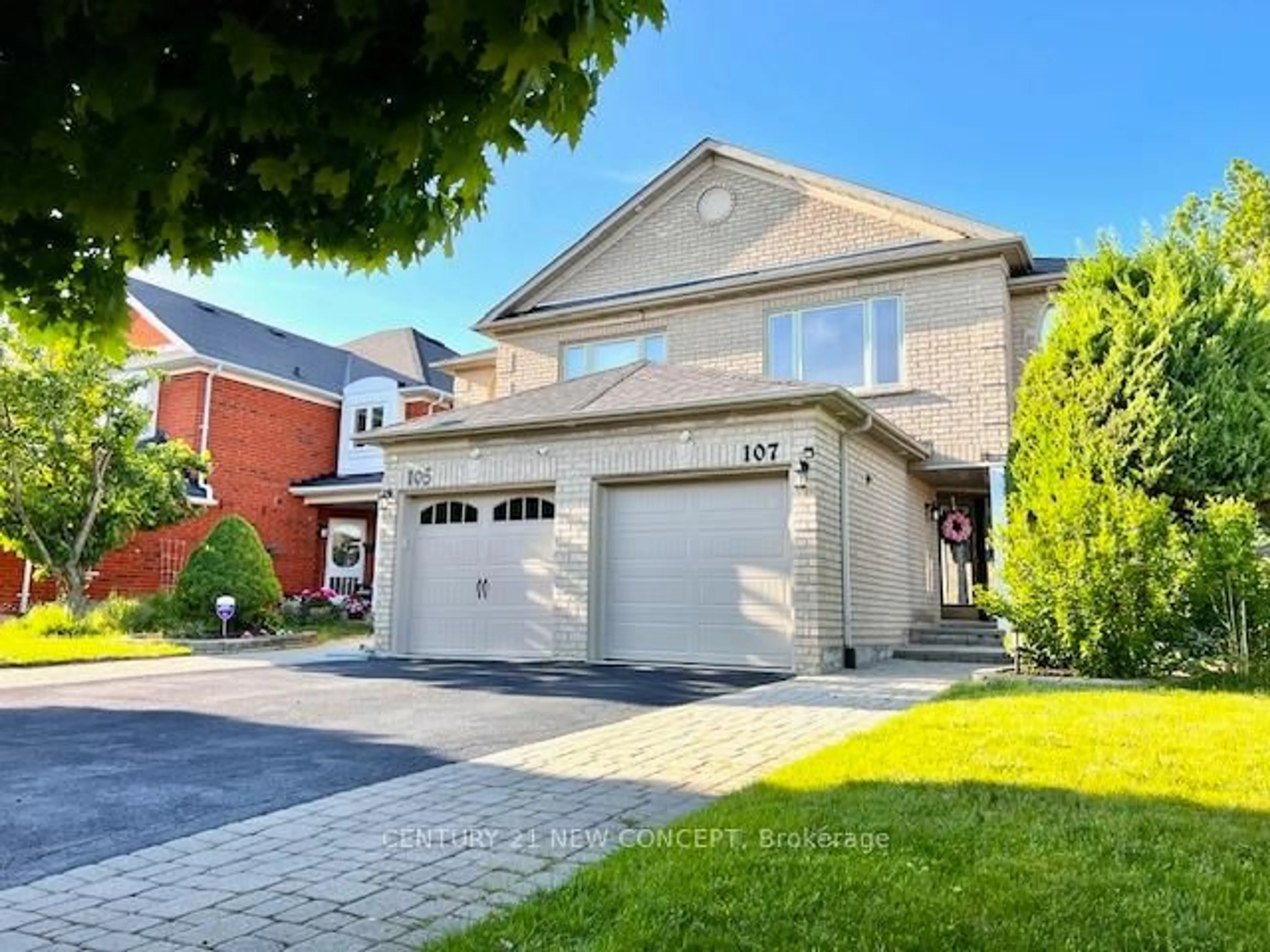 Home with brick exterior material, street for 107 Primeau Dr, Aurora Ontario L4G 6Z6