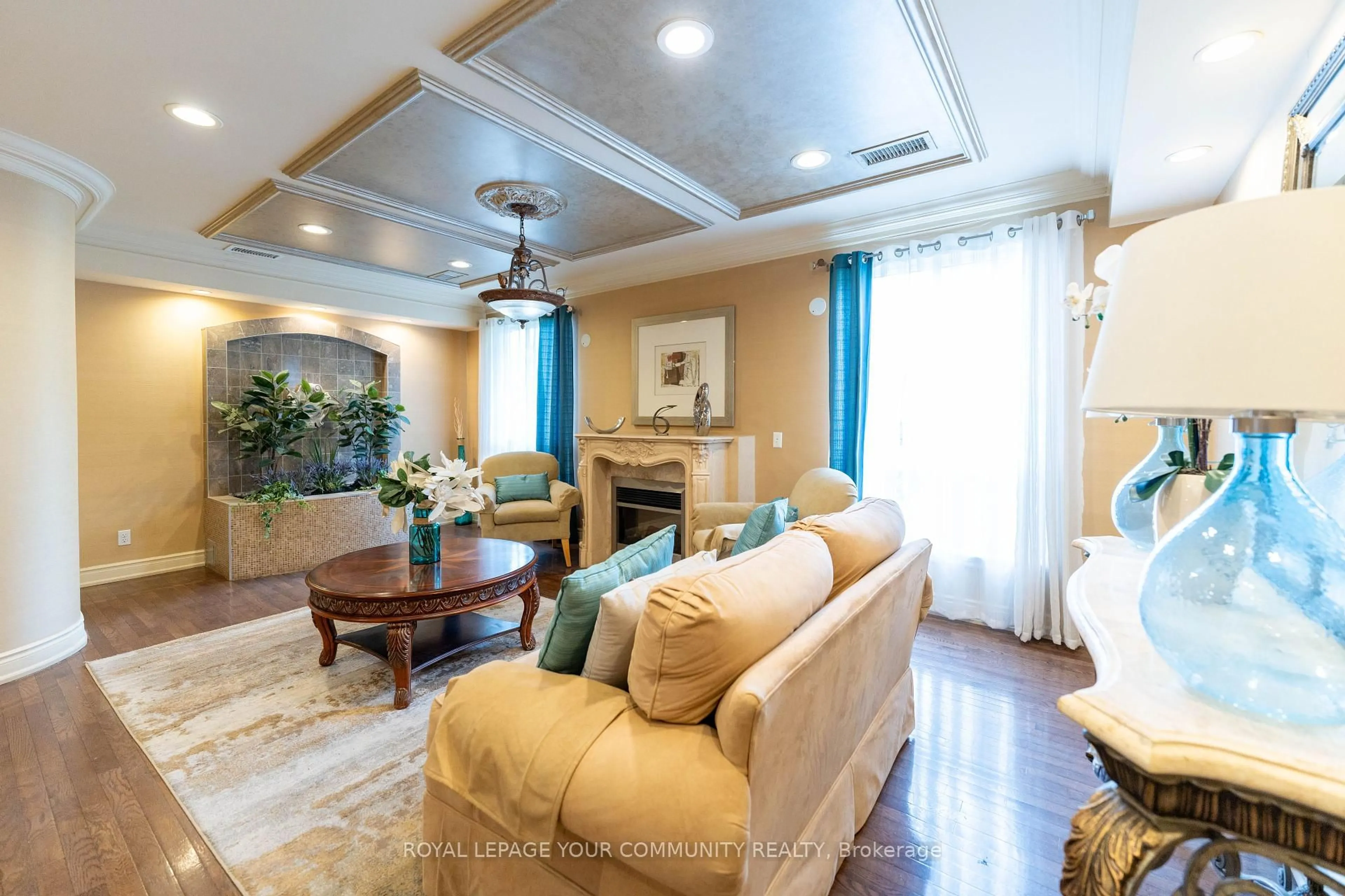 Living room with furniture, unknown for 1 Maison Parc Crt #619, Vaughan Ontario L4J 9K1