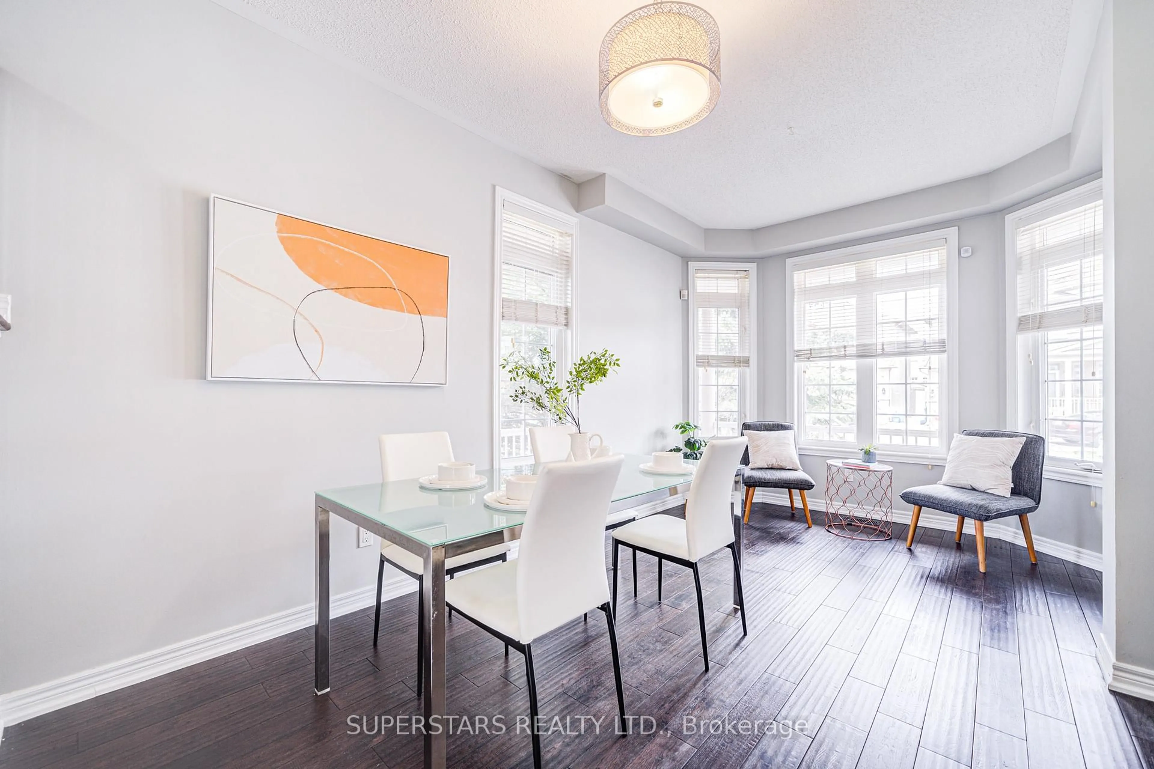 Dining room, wood/laminate floor for 45 Saint Damian Ave, Vaughan Ontario L4H 2L6
