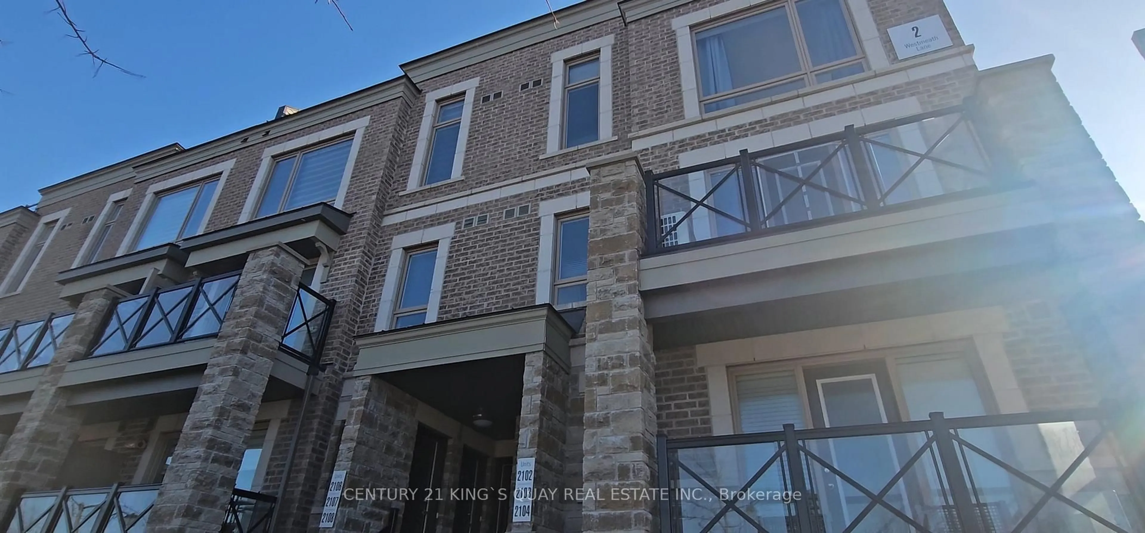 Balcony in the apartment, building for 2 Westmeath Lane #2104, Markham Ontario L6B 1N5