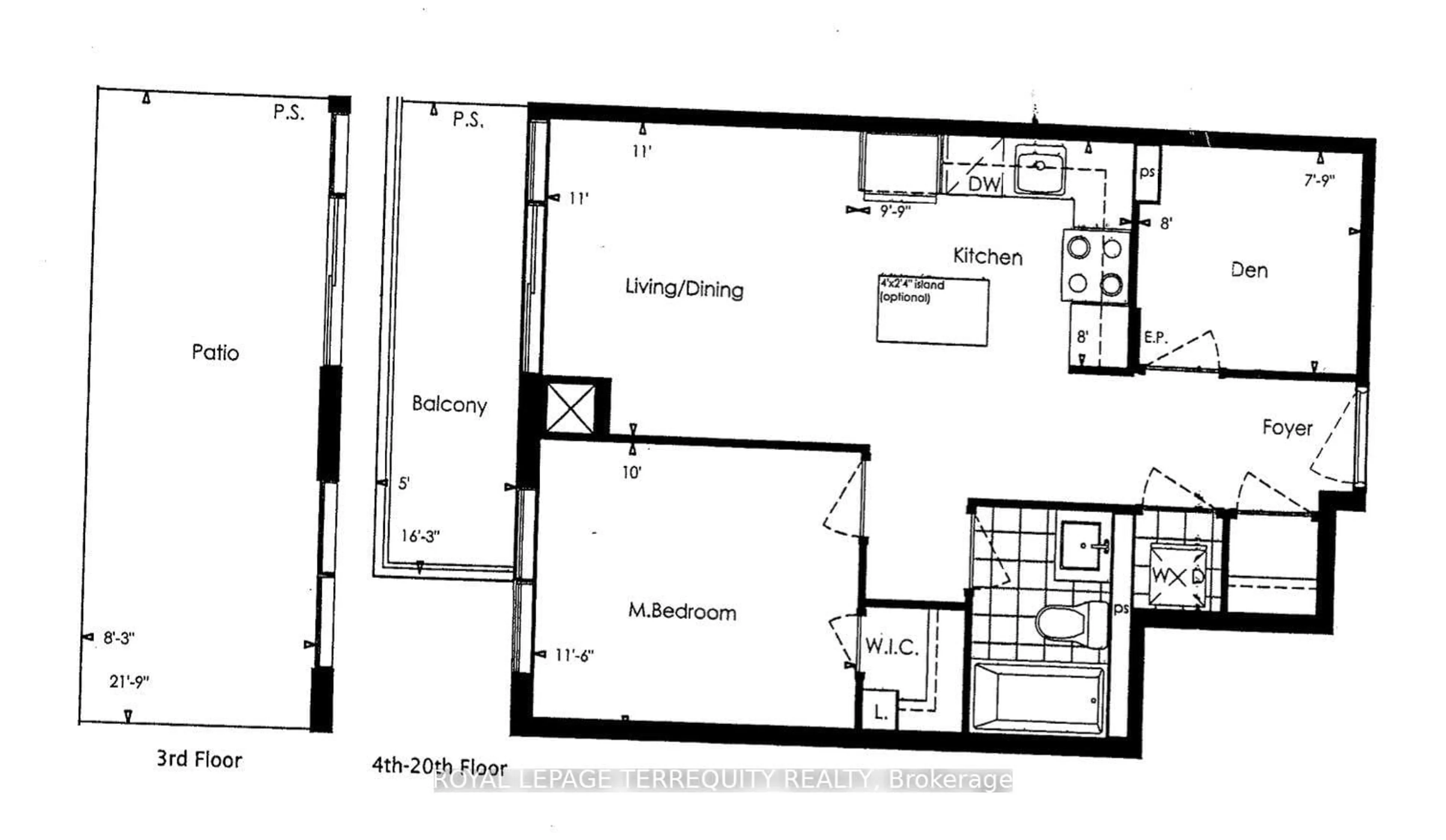 Floor plan for 85 Oneida Cres #302, Richmond Hill Ontario L4B 0H4