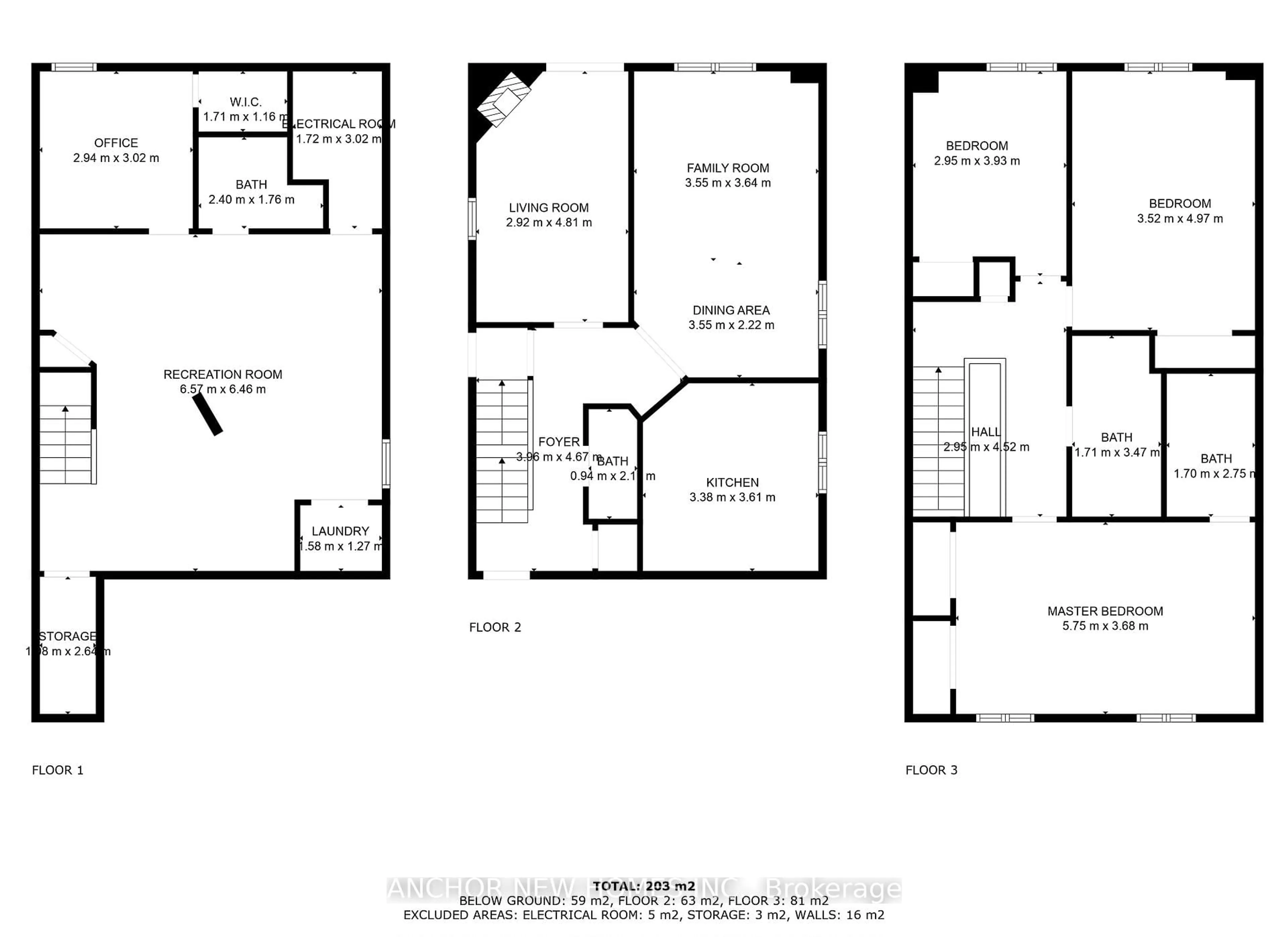 Floor plan for 125 Laguna Cres, Markham Ontario L3S 3G6