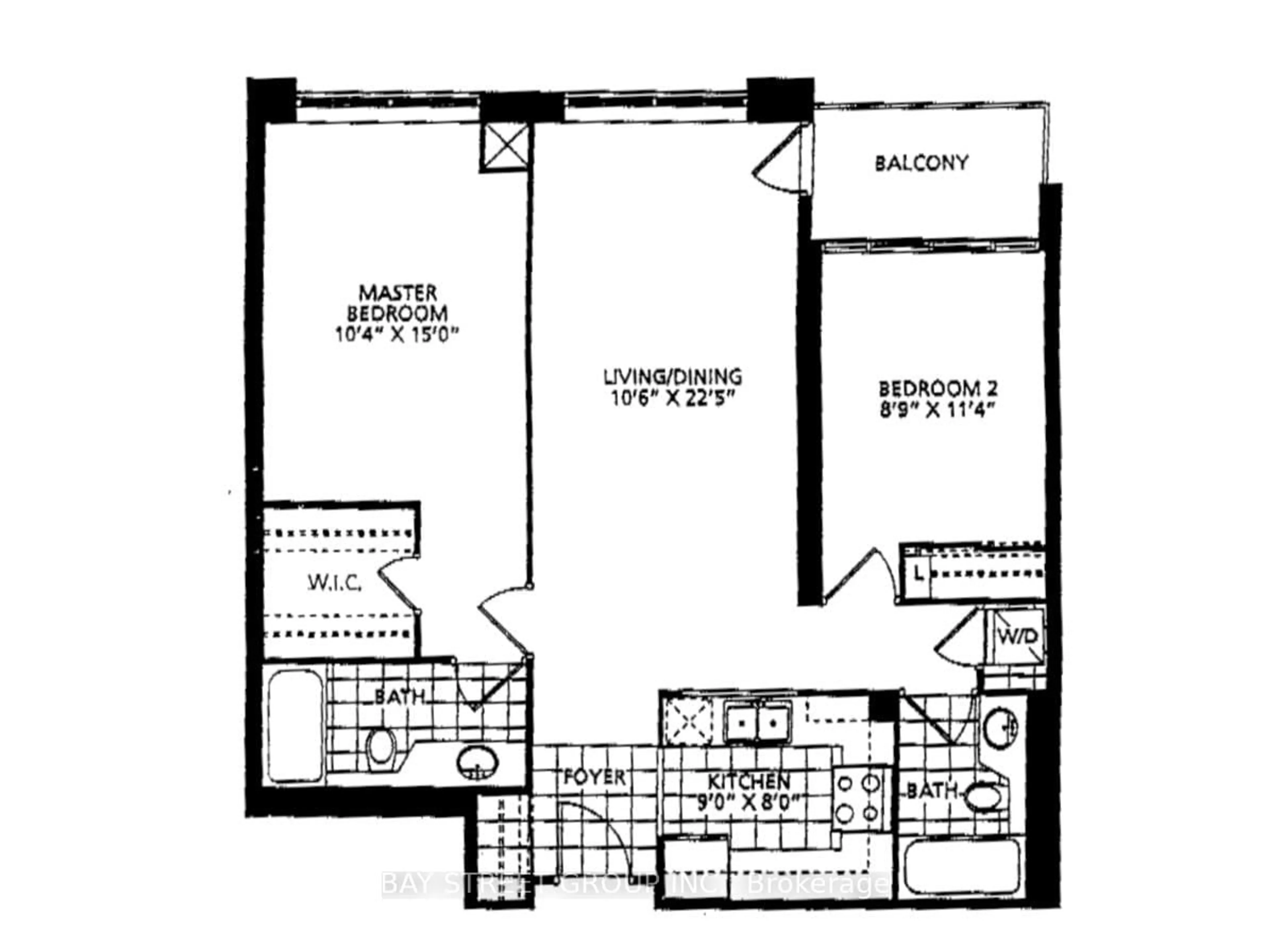 Floor plan for 29 Northern Heights Dr #709, Richmond Hill Ontario L4B 4L8