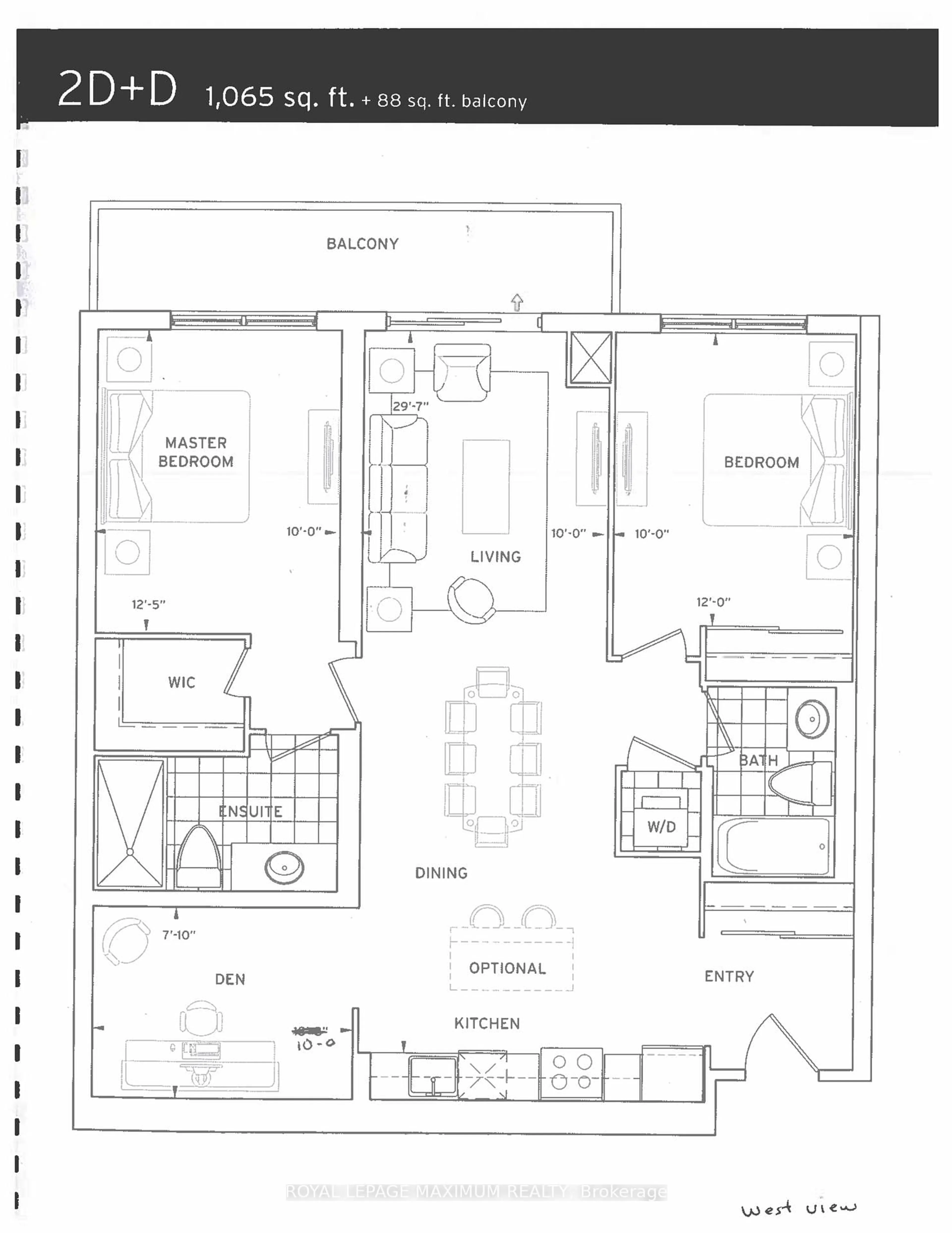 Floor plan for 3700 Highway 7 Rd #PH-5, Vaughan Ontario L4L 0G8
