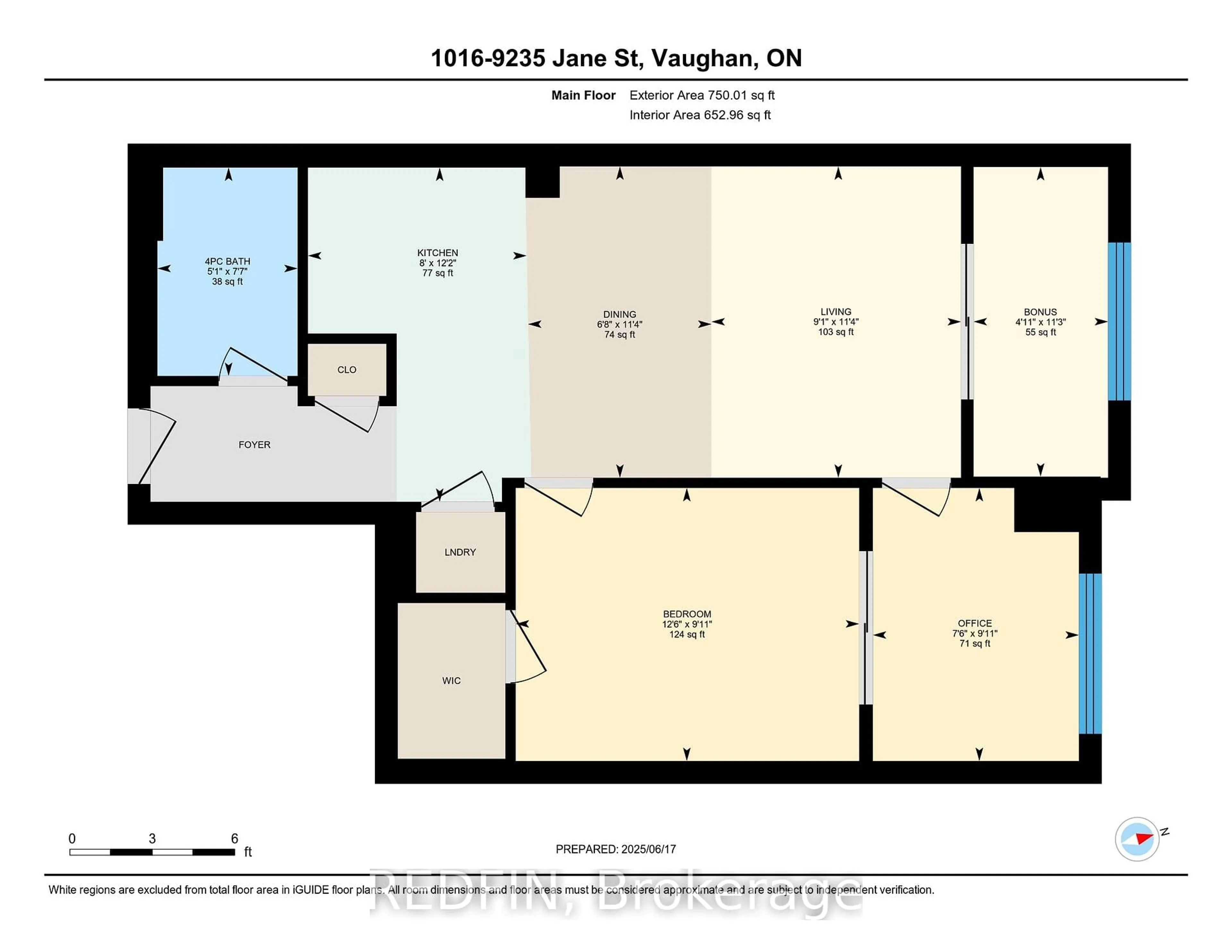 Floor plan for 9235 Jane St #1016, Vaughan Ontario L6A 0J8