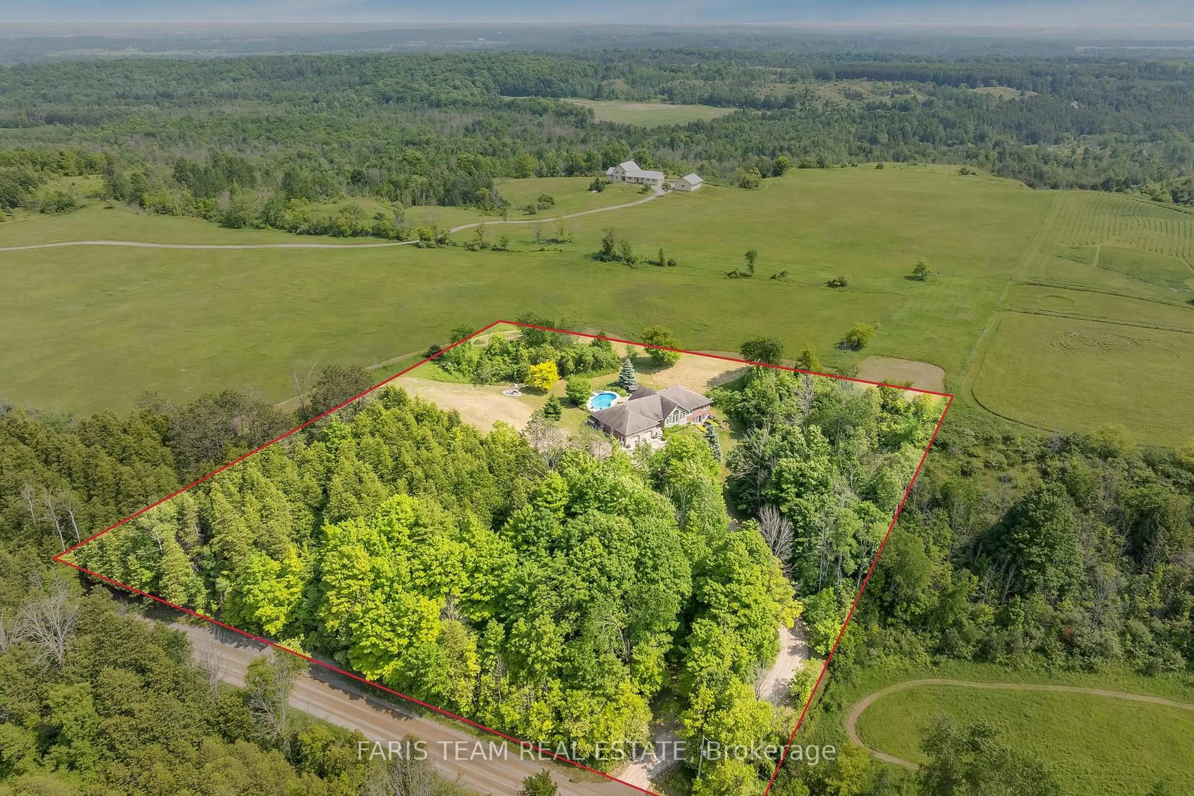 A pic from outside/outdoor area/front of a property/back of a property/a pic from drone, forest/trees view for 9229 25 Sideroad Adjala, Adjala-Tosorontio Ontario L9R 1V1