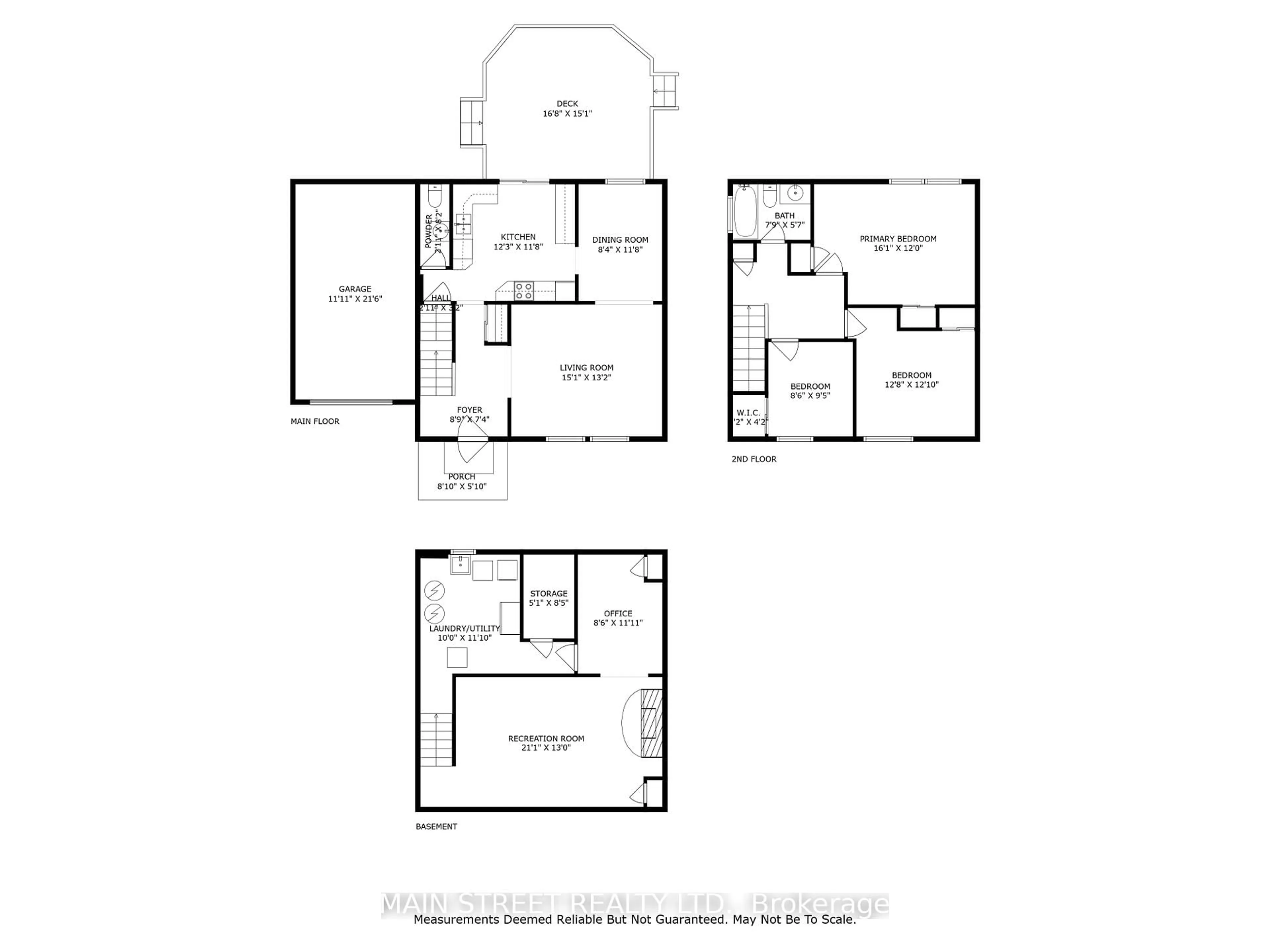 Floor plan for 841 Magnolia Ave, Newmarket Ontario L3Y 5H5