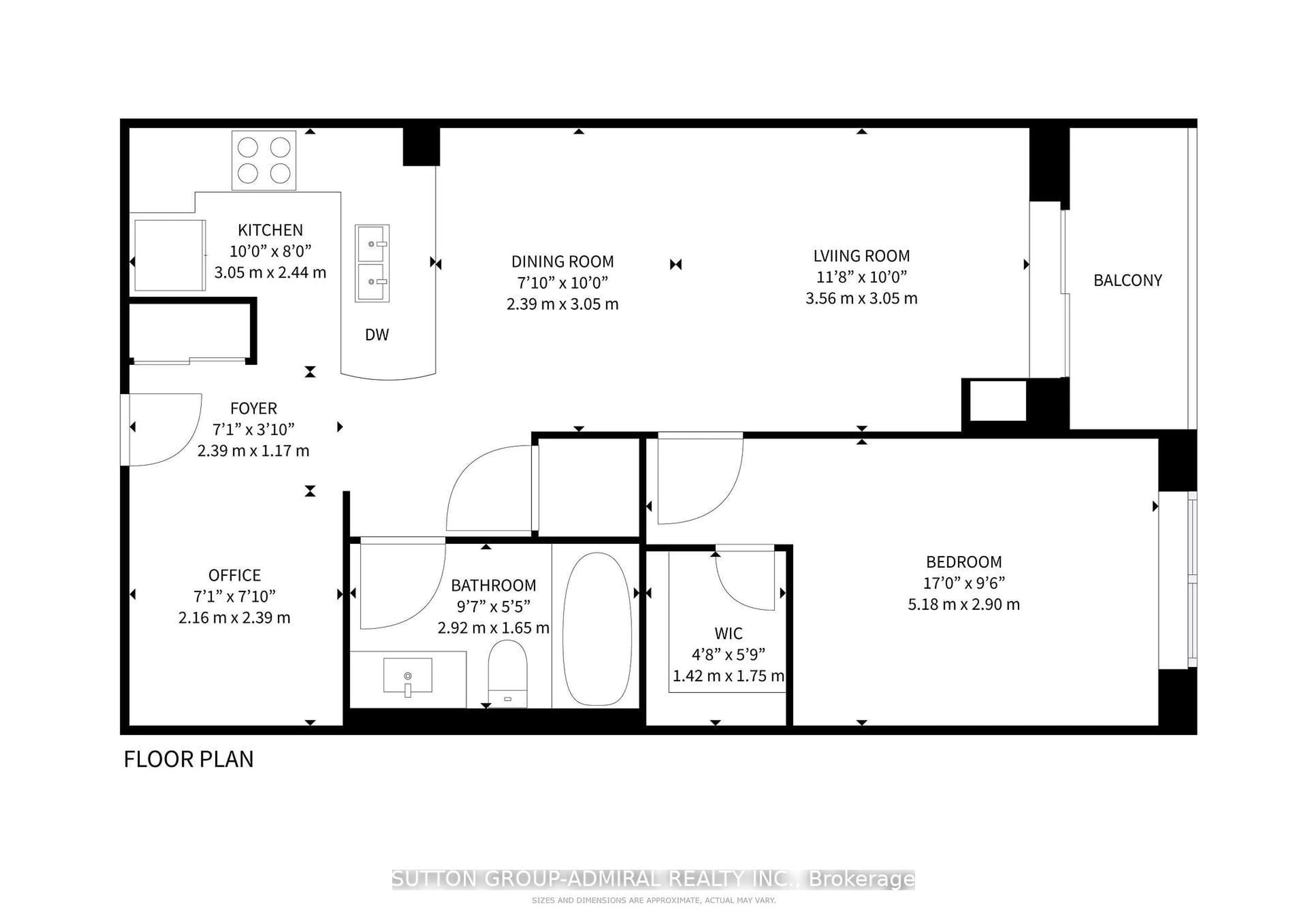 Floor plan for 75 King William Cres #LPH8, Richmond Hill Ontario L4B 0C1