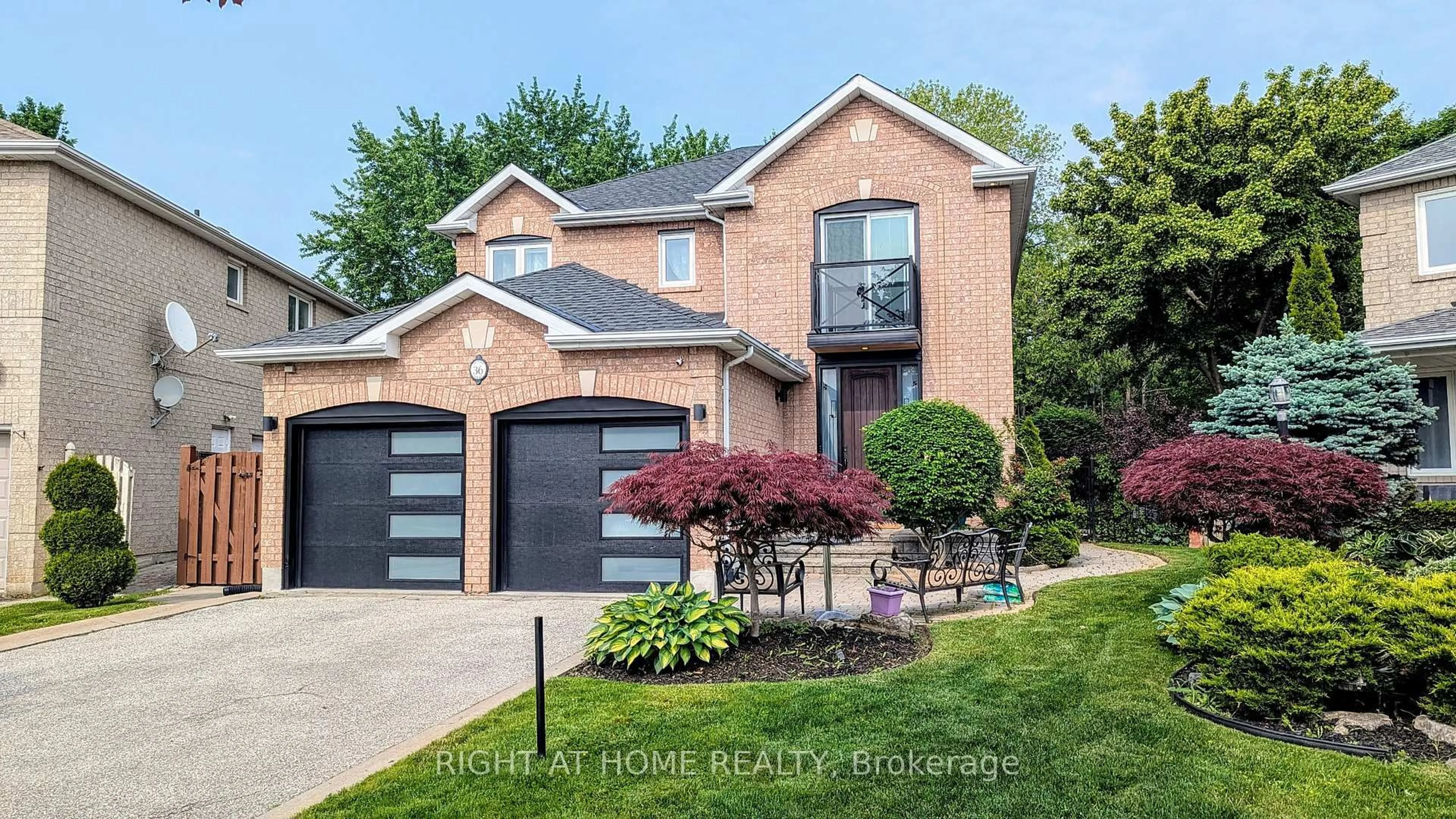 Home with brick exterior material, street for 36 Crimson Crt, Richmond Hill Ontario L4C 0J5