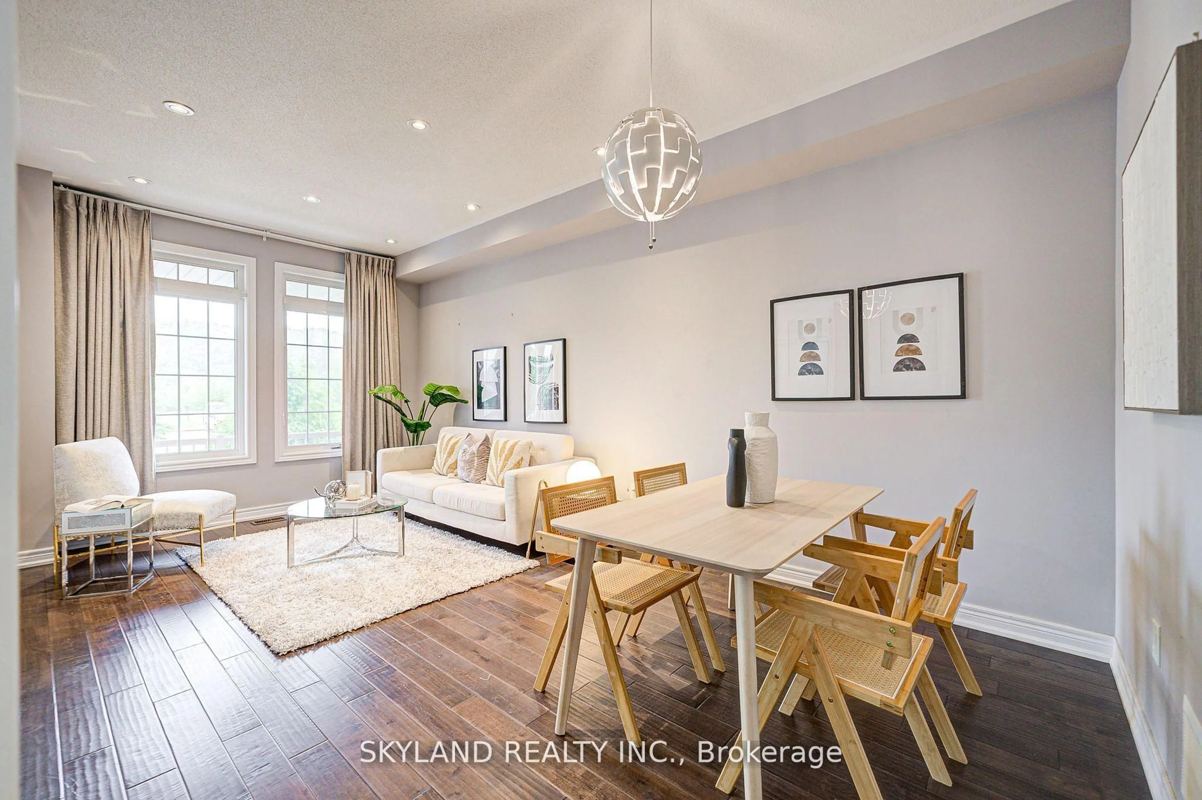 Dining room, wood/laminate floor for 932 Castlemore Ave, Markham Ontario L6E 0N3