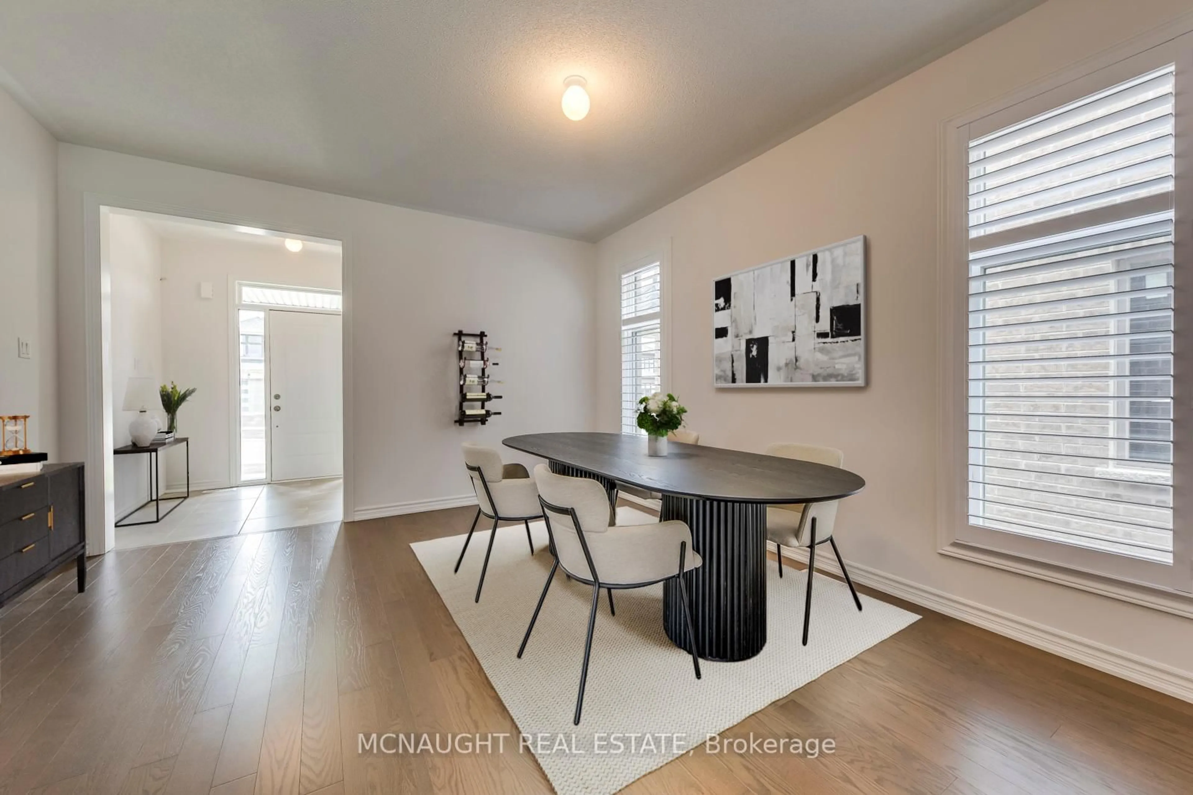 Dining room, wood/laminate floor for 37 Ainslie Hill Cres, Georgina Ontario L0E 1R0