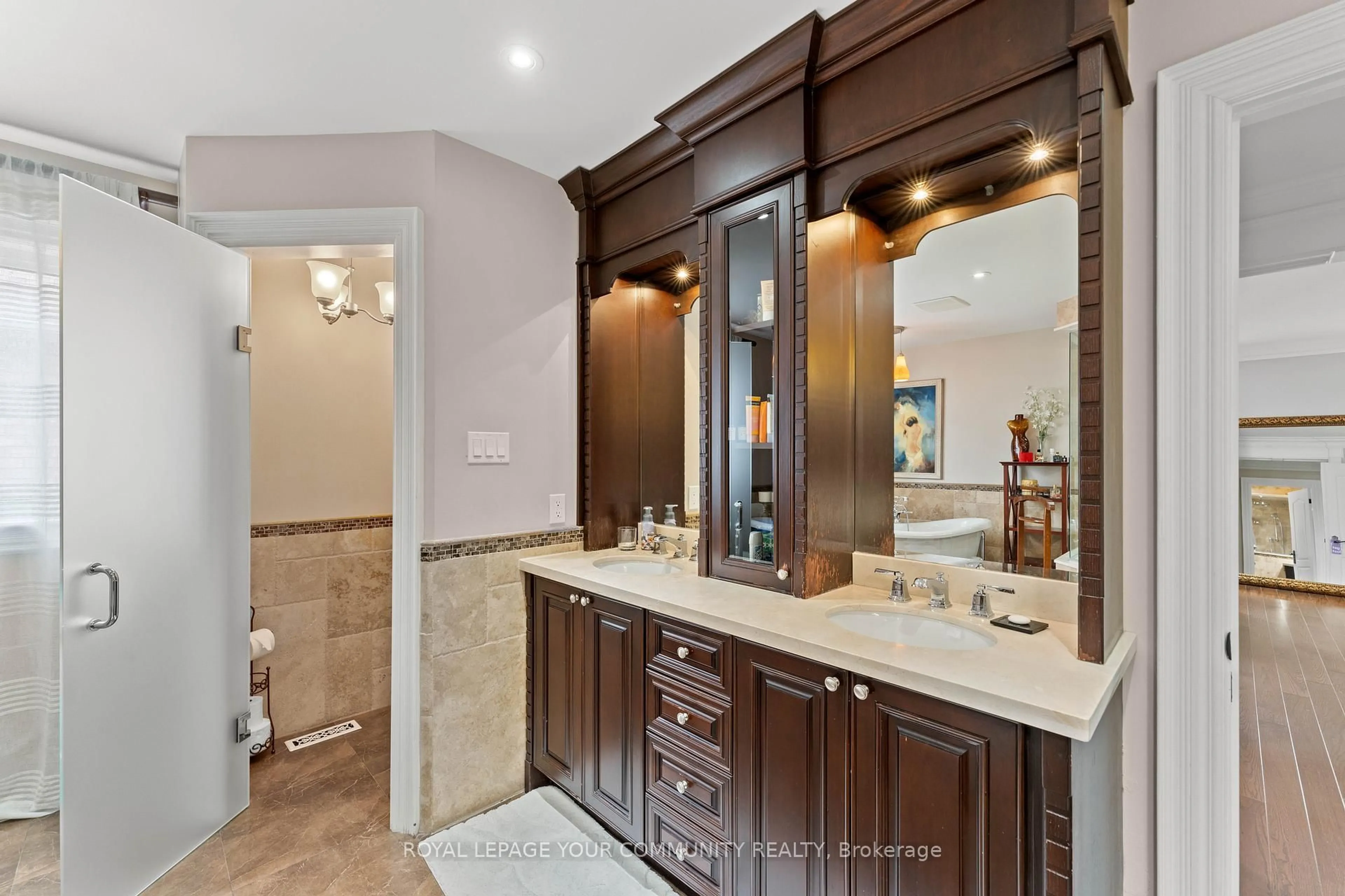 Contemporary bathroom, ceramic/tile floor for 118 Forest Lane, Vaughan Ontario L4J 3N8