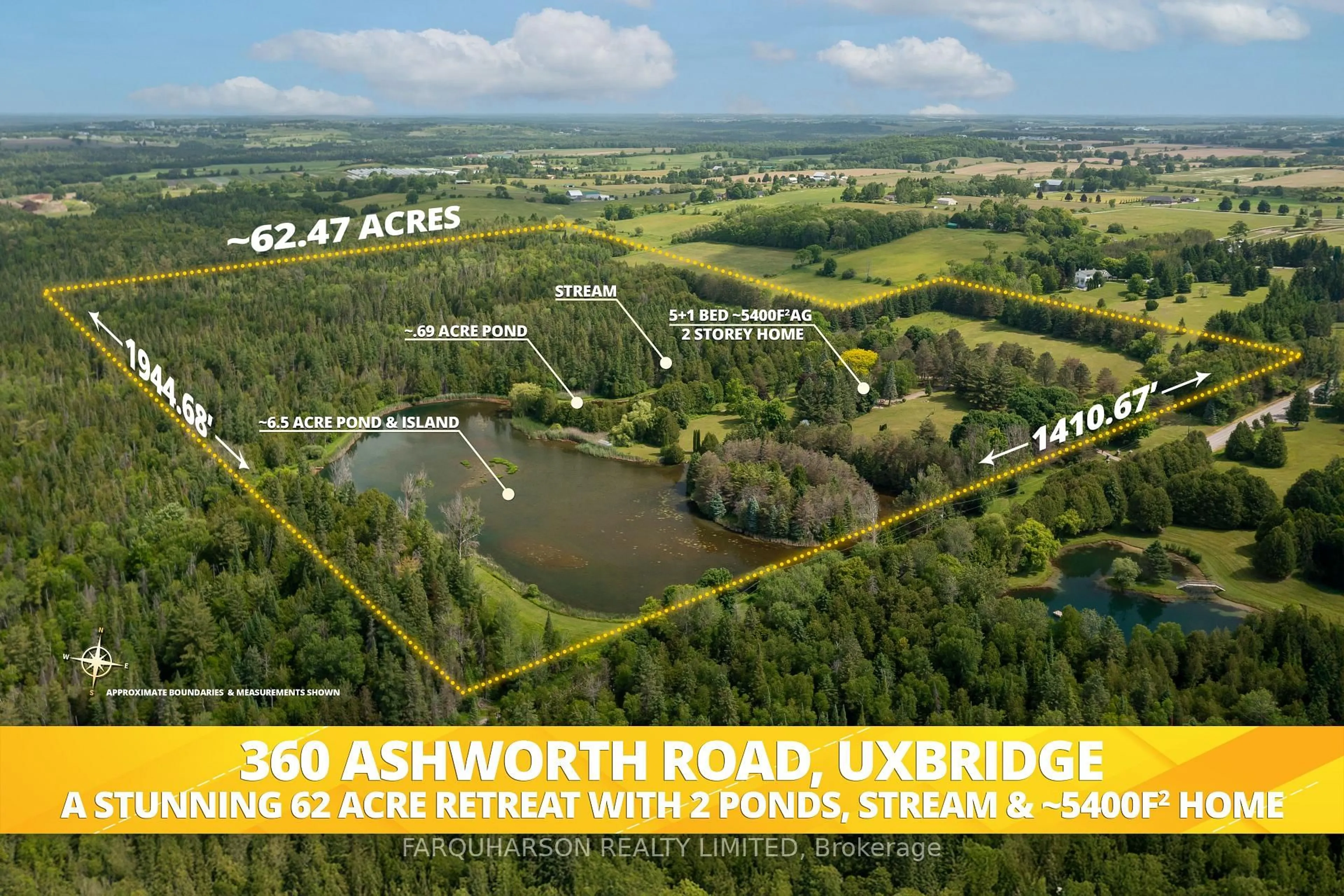 A pic from outside/outdoor area/front of a property/back of a property/a pic from drone, unknown for 360 Ashworth Rd, Uxbridge Ontario L0E 1T0