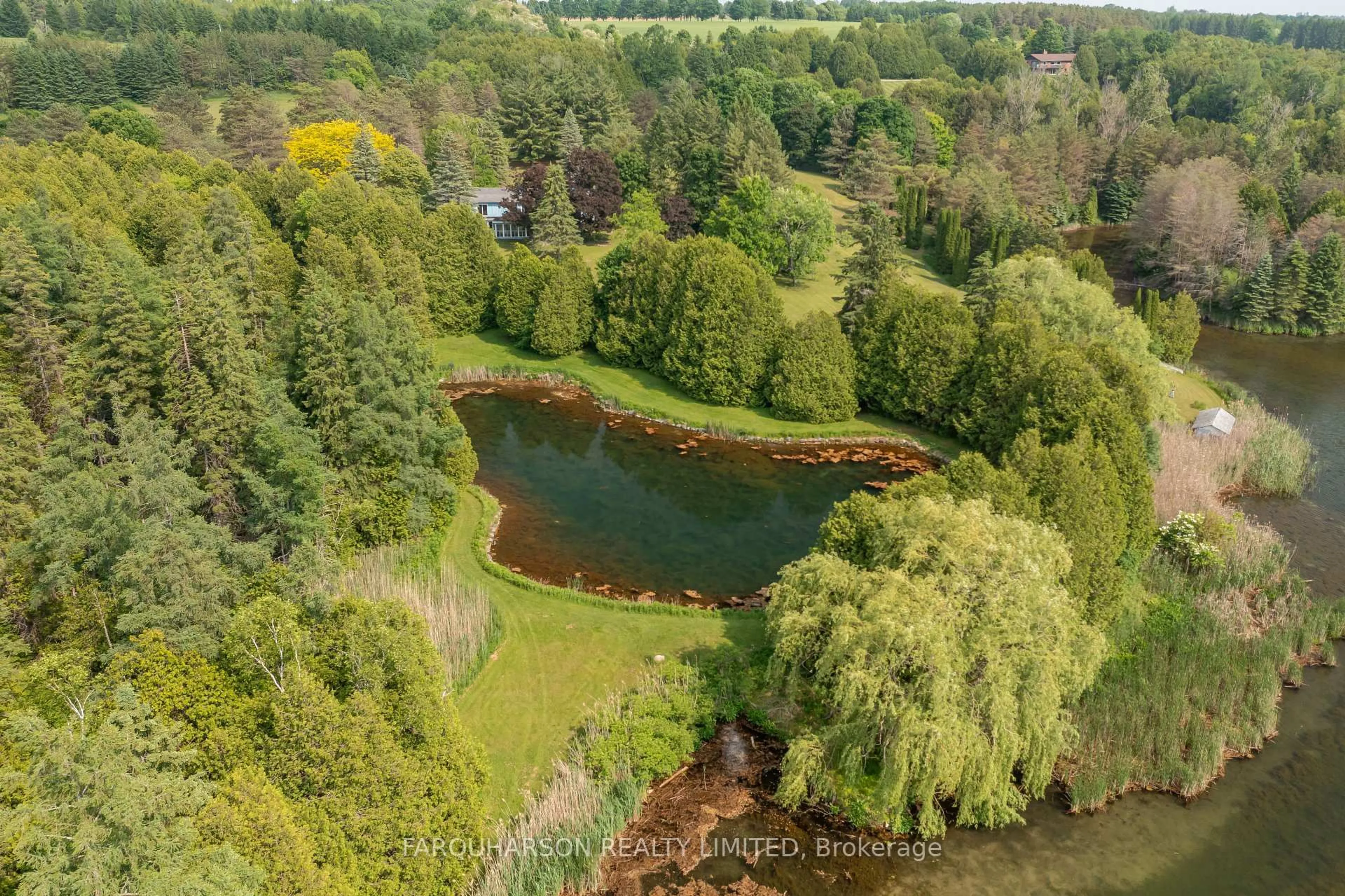 A pic from outside/outdoor area/front of a property/back of a property/a pic from drone, forest/trees view for 360 Ashworth Rd, Uxbridge Ontario L0E 1T0
