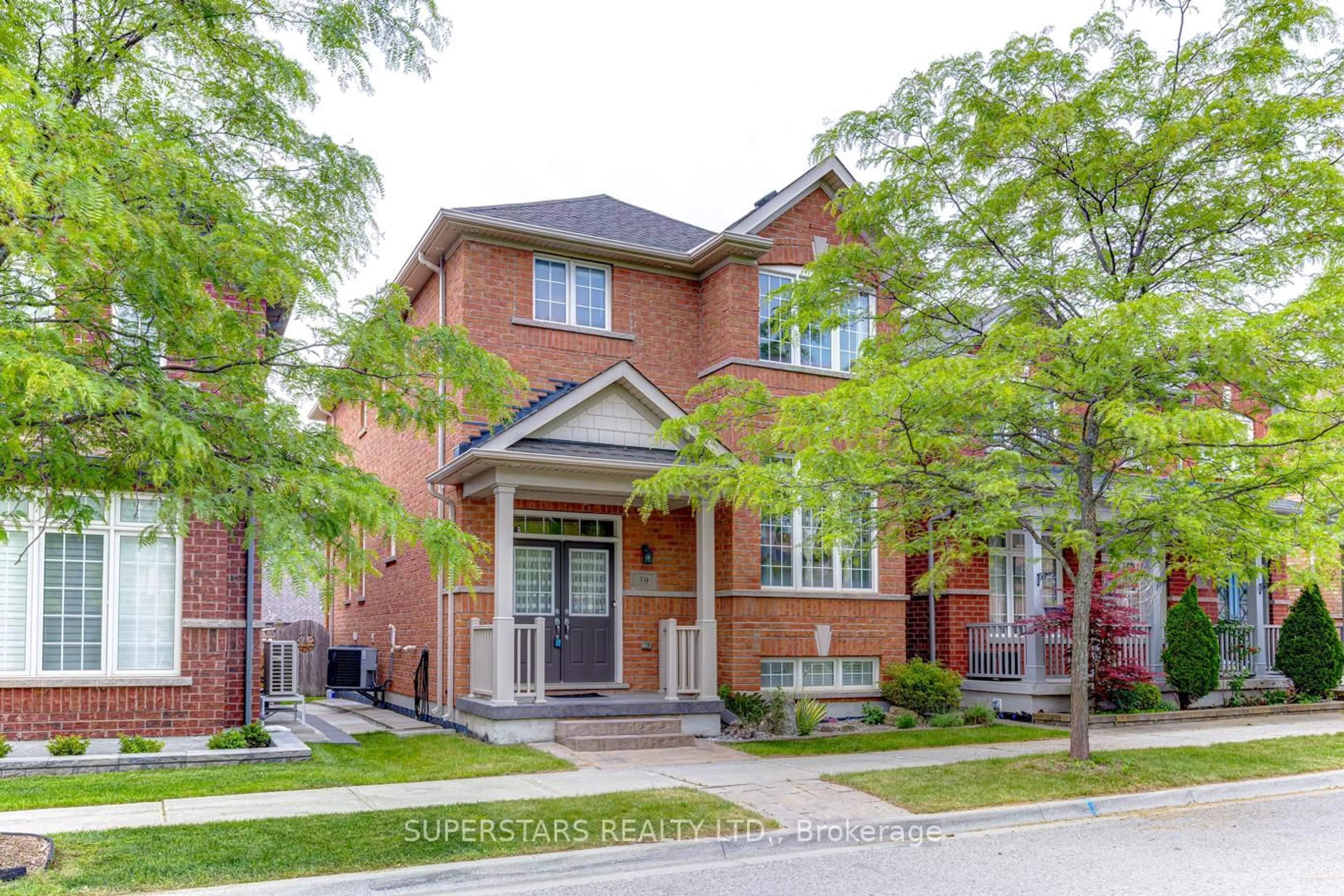 Home with brick exterior material, street for 59 Honey Glen Ave, Markham Ontario L6B 0T9