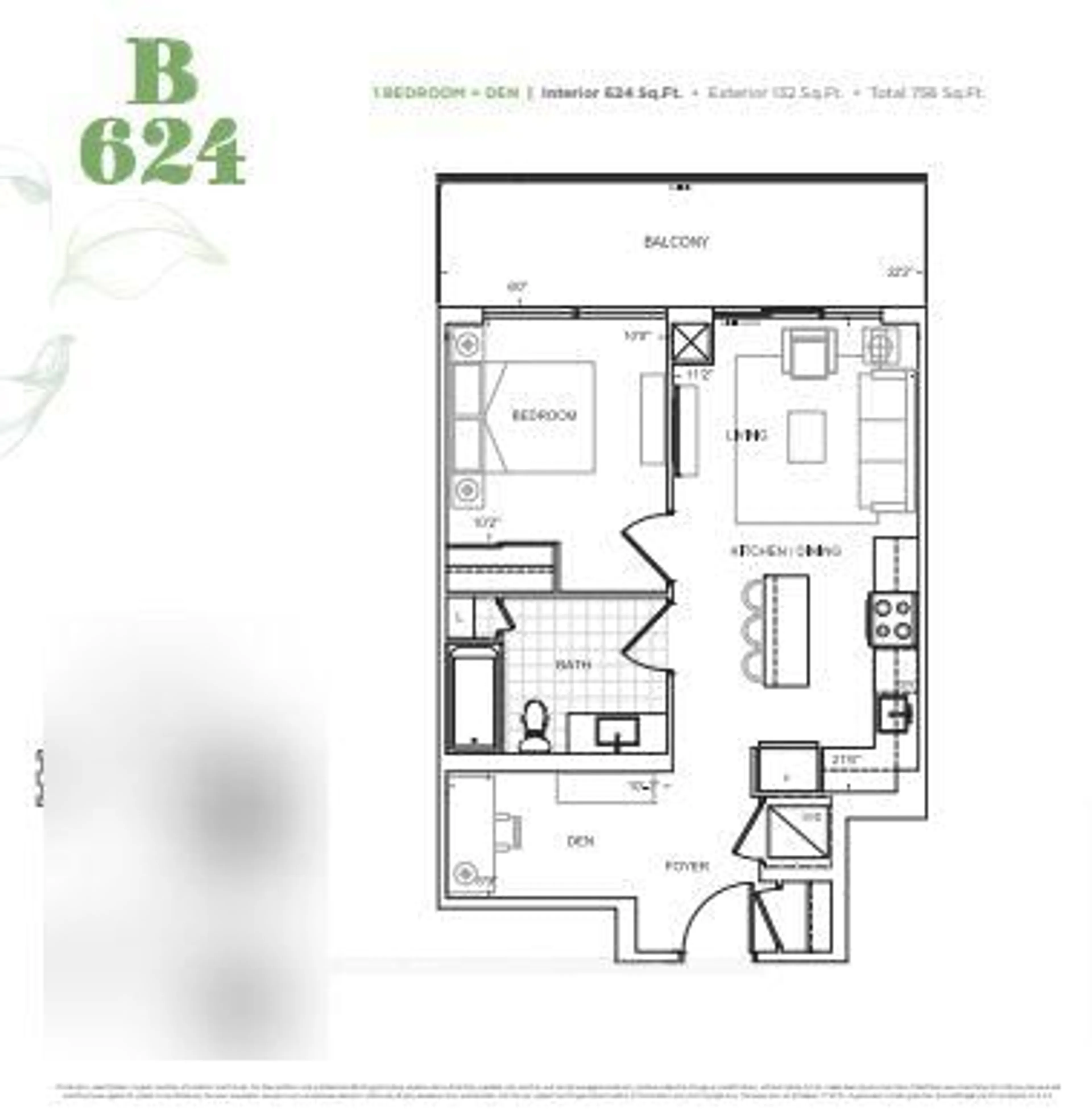 Floor plan for 8960 Jane St #1907, Vaughan Ontario L4K 2M9