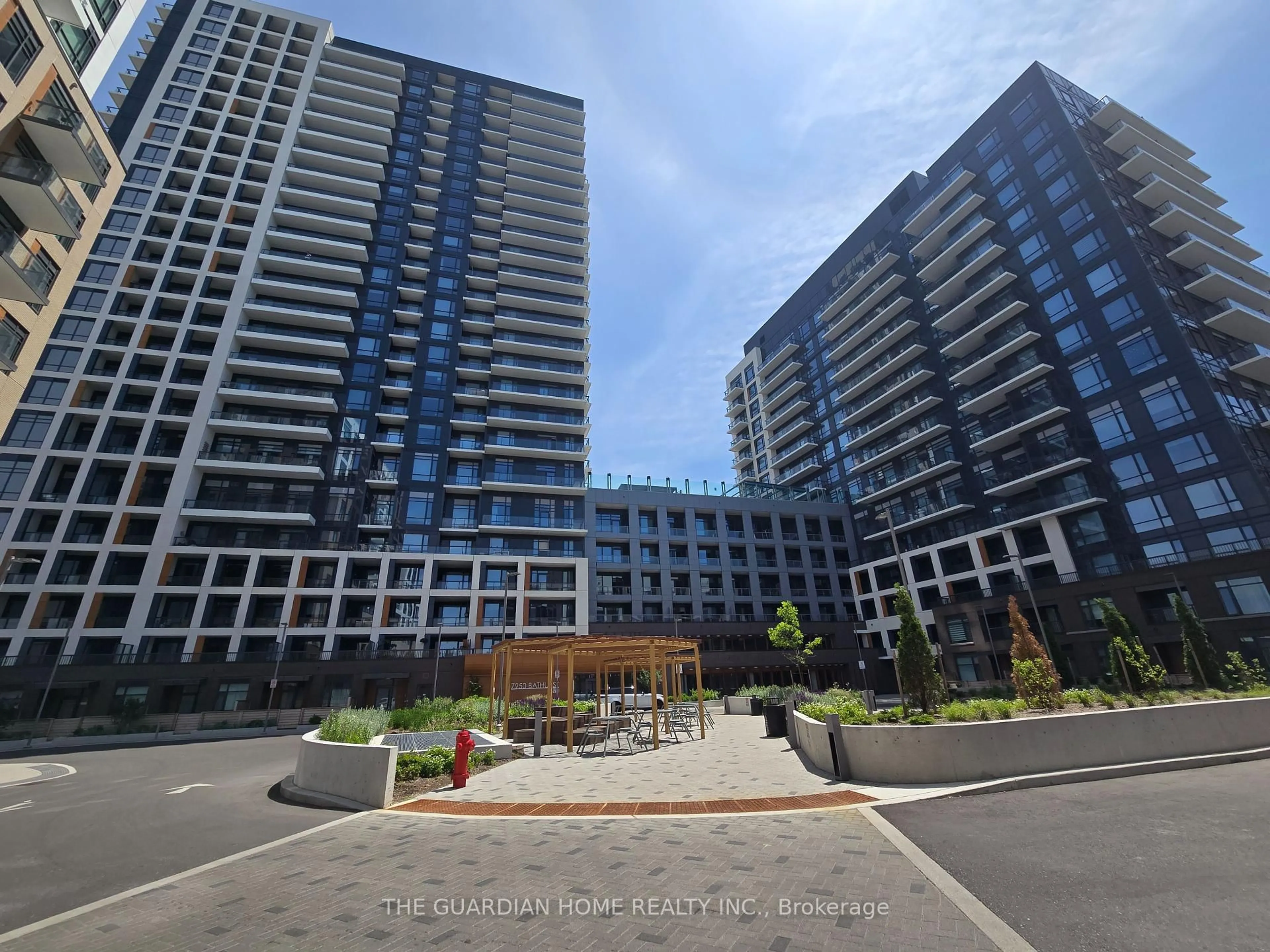 A pic from outside/outdoor area/front of a property/back of a property/a pic from drone, city buildings view from balcony for 7950 Bathurst St #B216, Vaughan Ontario L4J 0L4