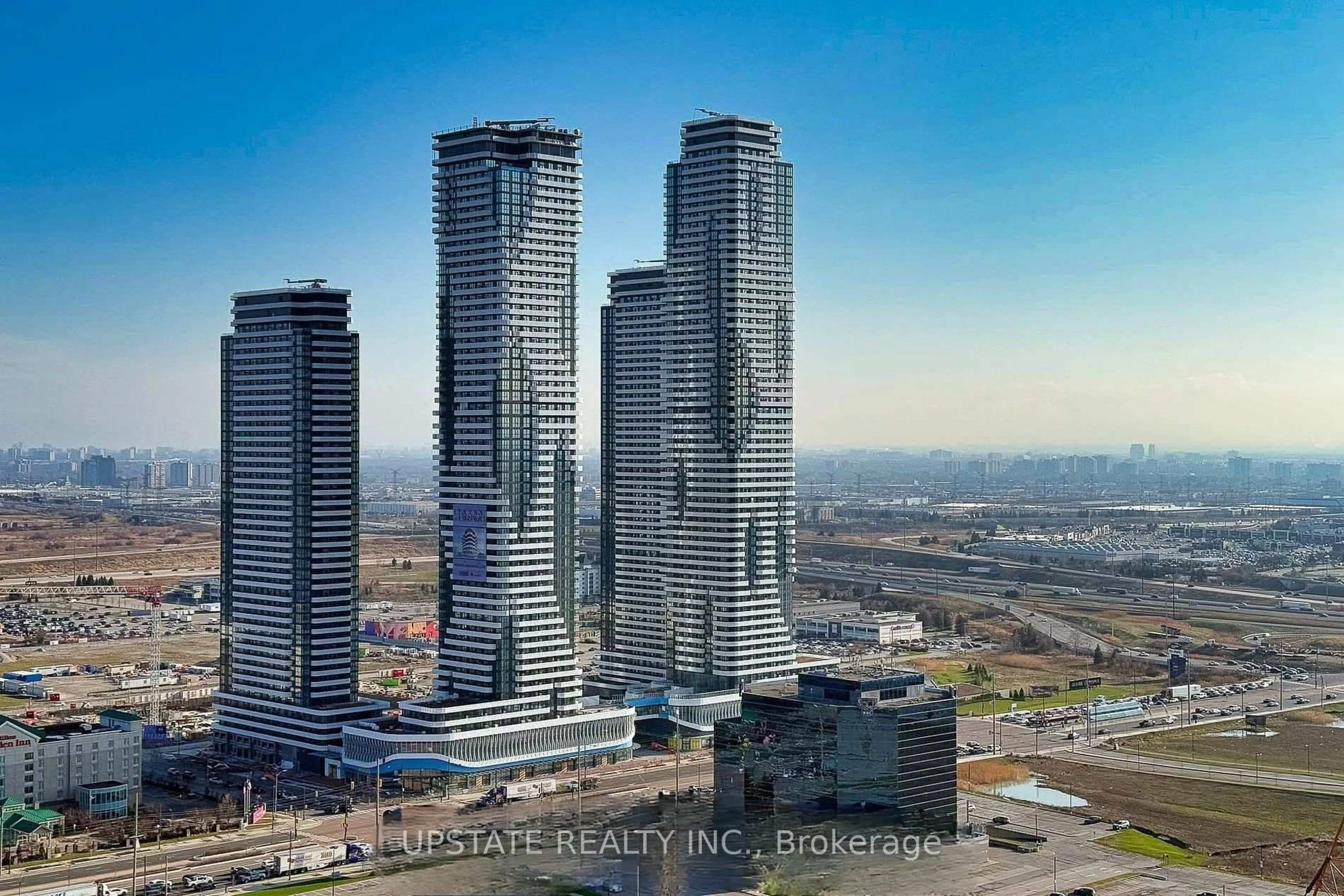 A pic from outside/outdoor area/front of a property/back of a property/a pic from drone, city buildings view from balcony for 195 Commerce St #4801, Vaughan Ontario L4K 0P9