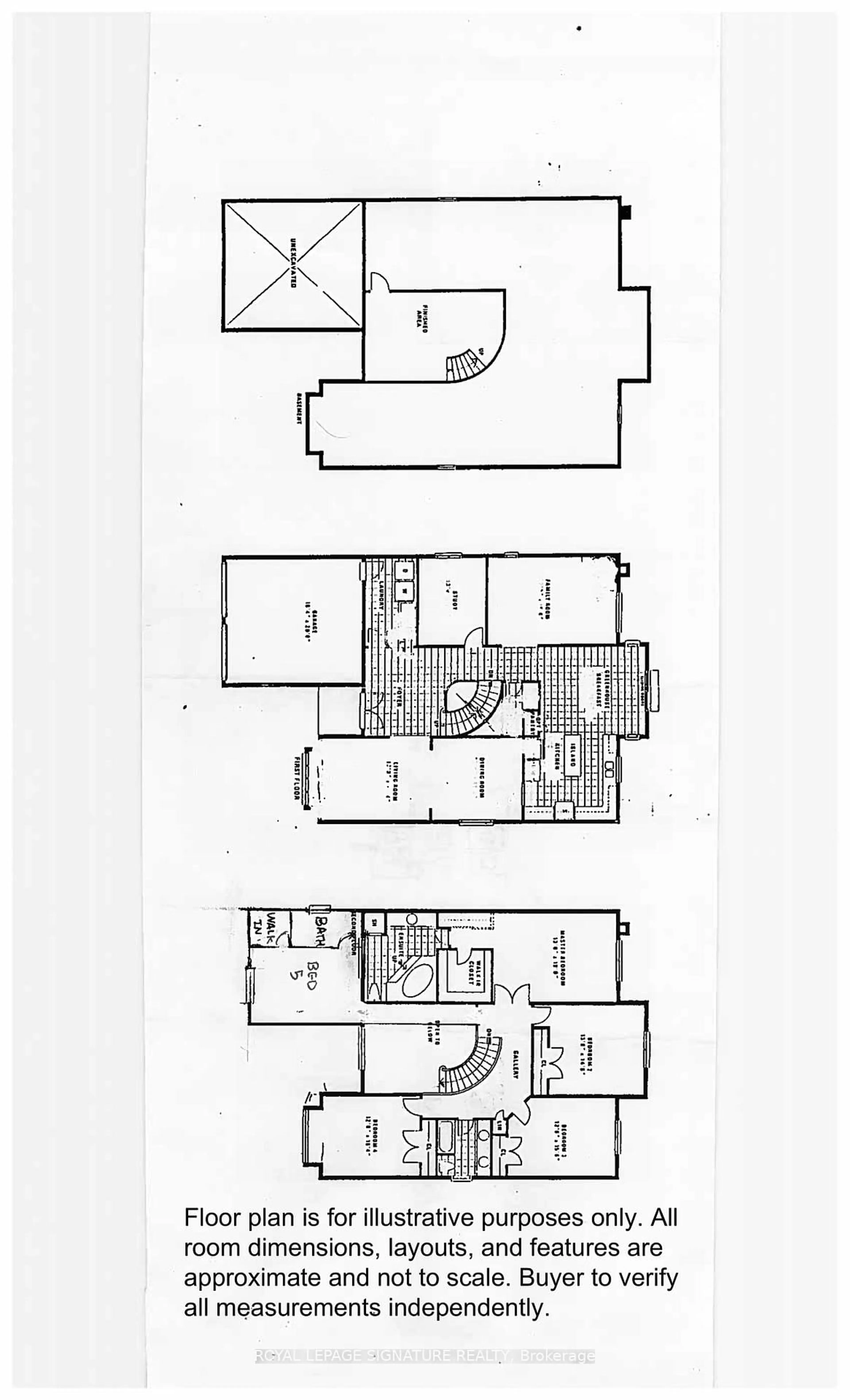 Floor plan for 67 Hefhill Crt, Vaughan Ontario L4J 7L9