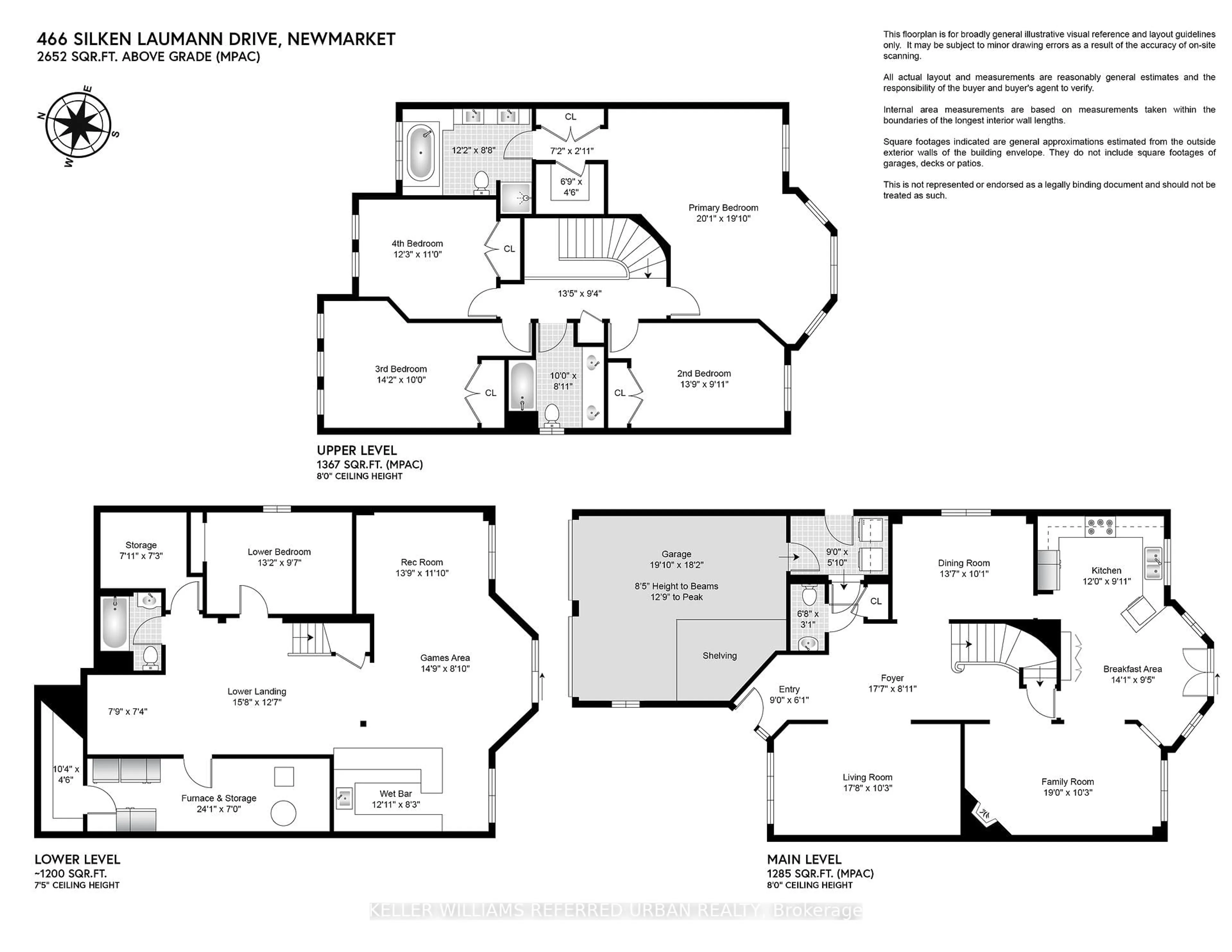 Floor plan for 466 Silken Laumann Dr, Newmarket Ontario L3X 2H9