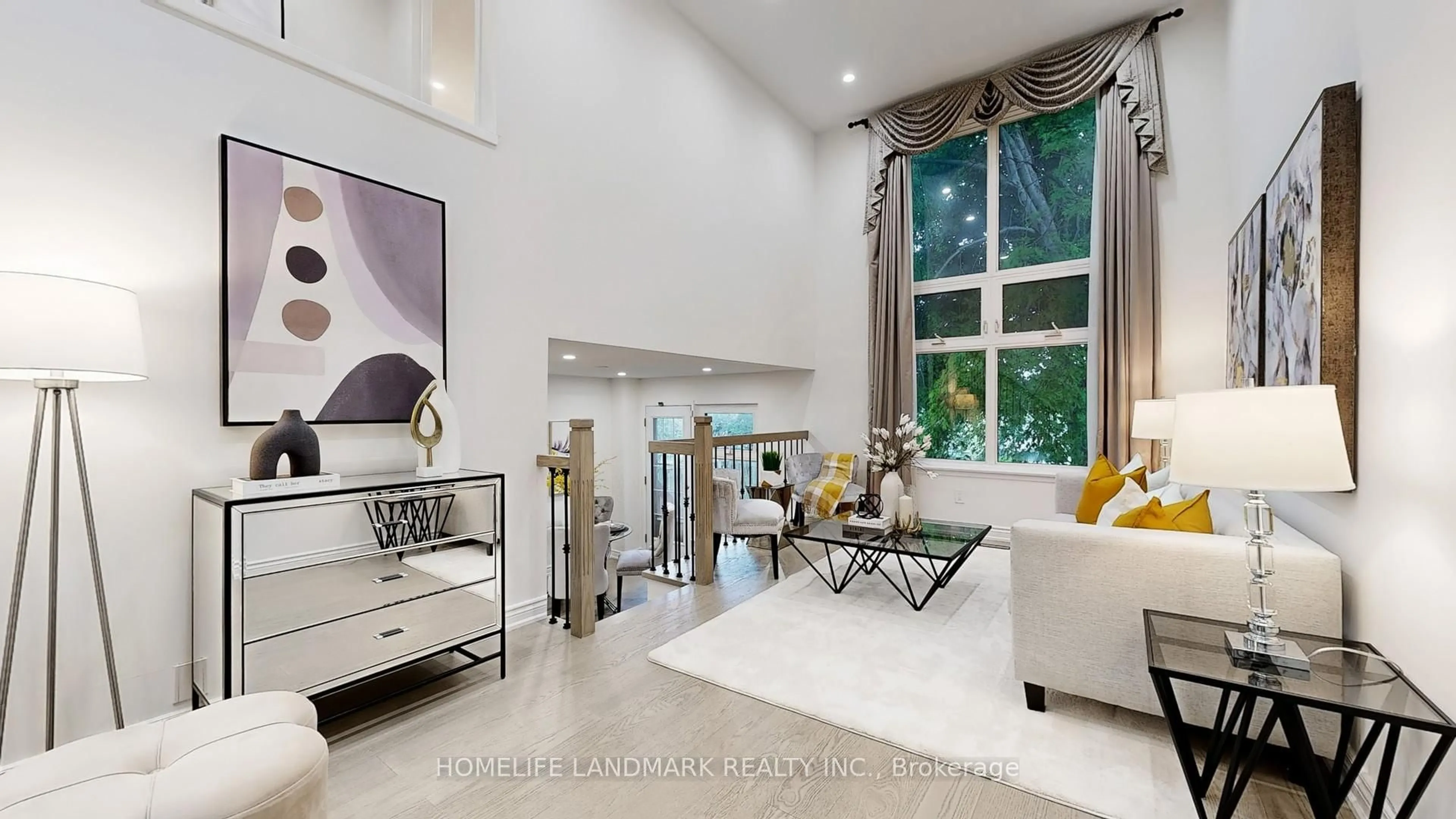 Living room with furniture, ceramic/tile floor for 105 Donnamora Cres, Markham Ontario L3T 4K6