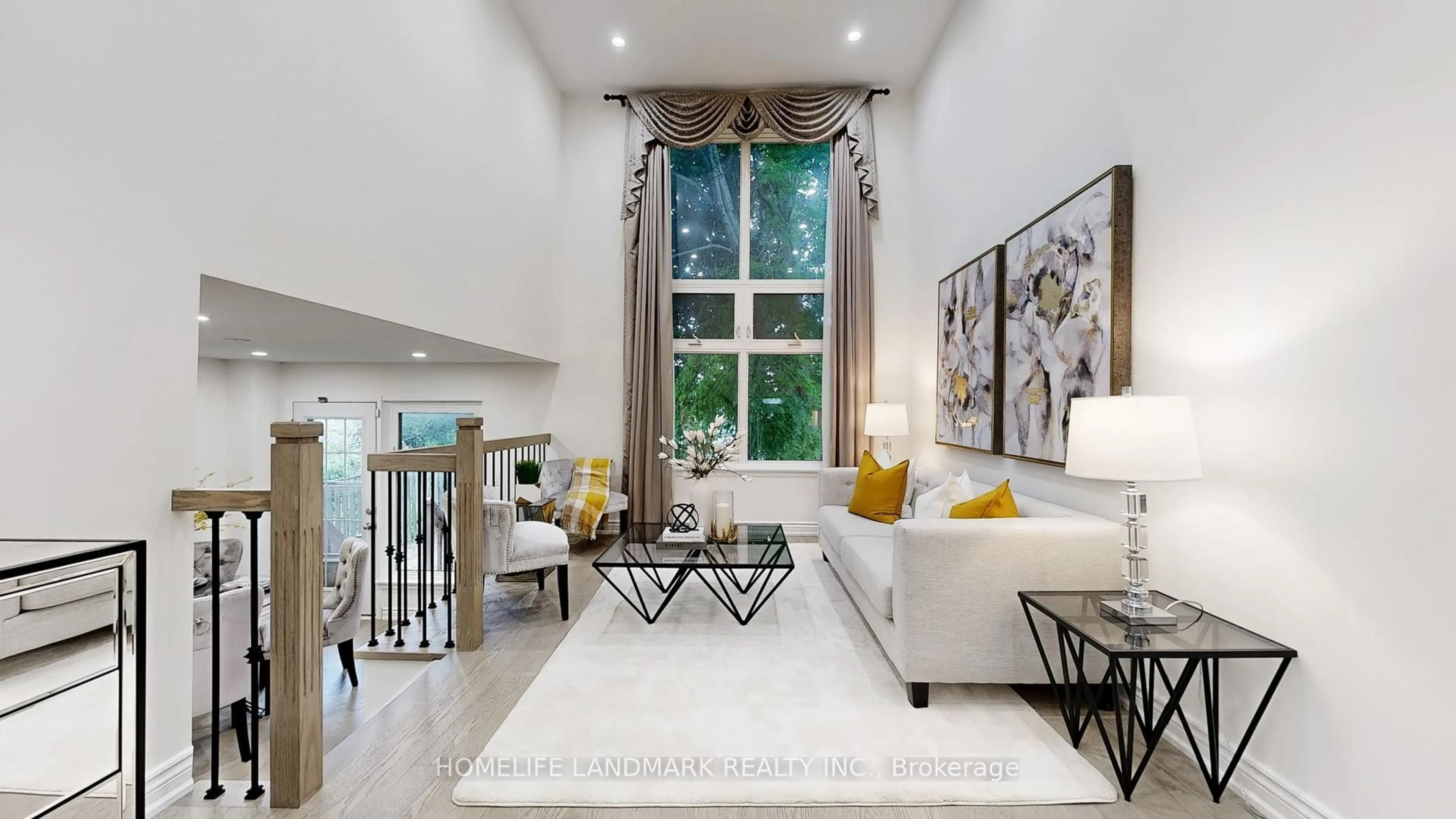 Living room with furniture, ceramic/tile floor for 105 Donnamora Cres, Markham Ontario L3T 4K6