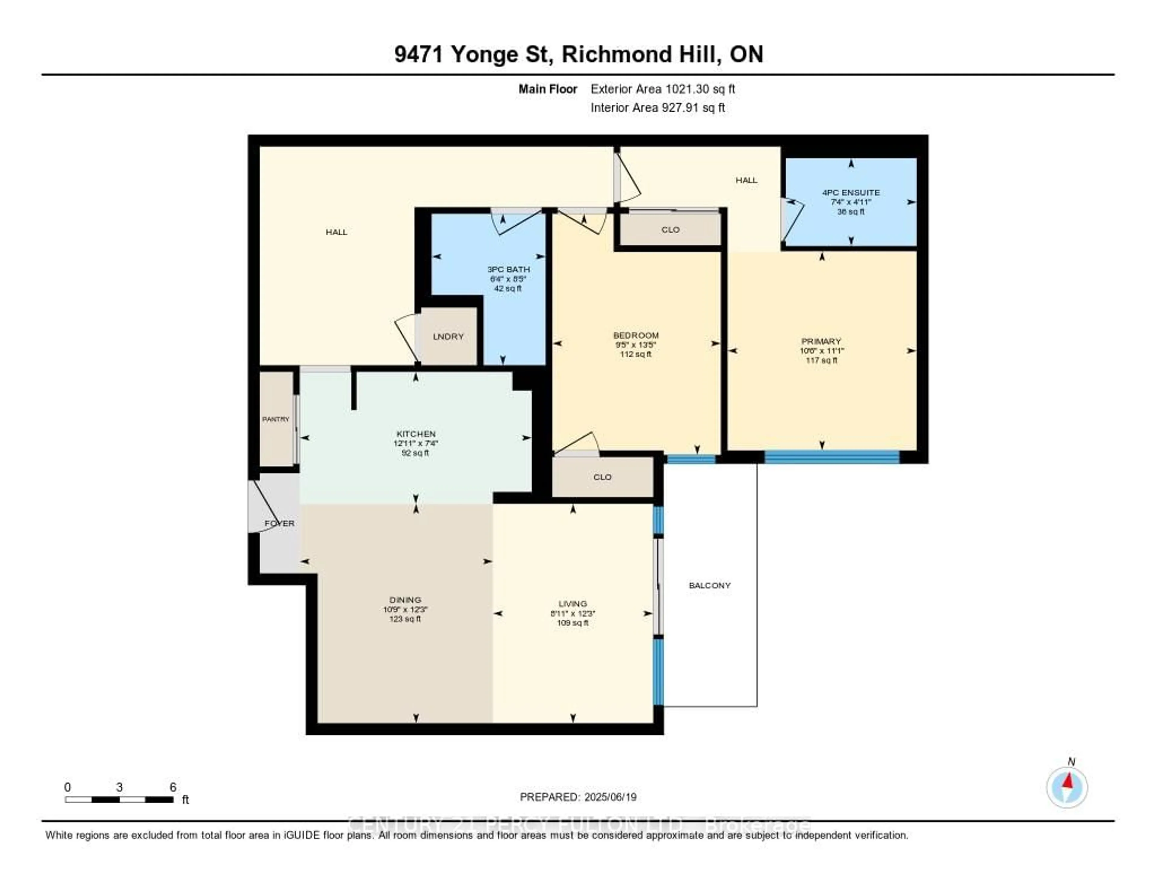 Floor plan for 9471 Yonge St #513, Richmond Hill Ontario L4C 0Z5