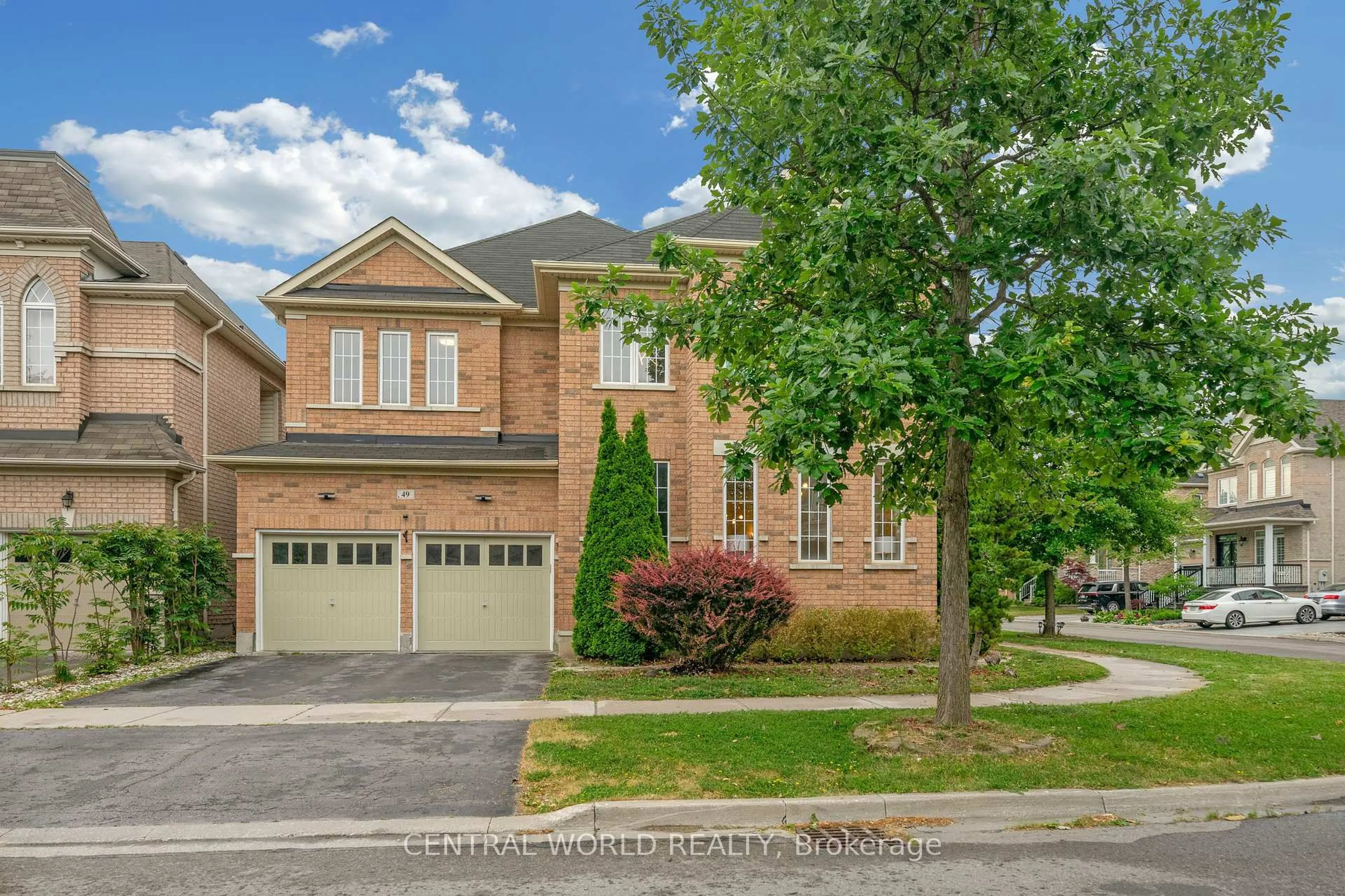 Home with brick exterior material, street for 49 Stonechurch Cres, Markham Ontario L6B 0J2