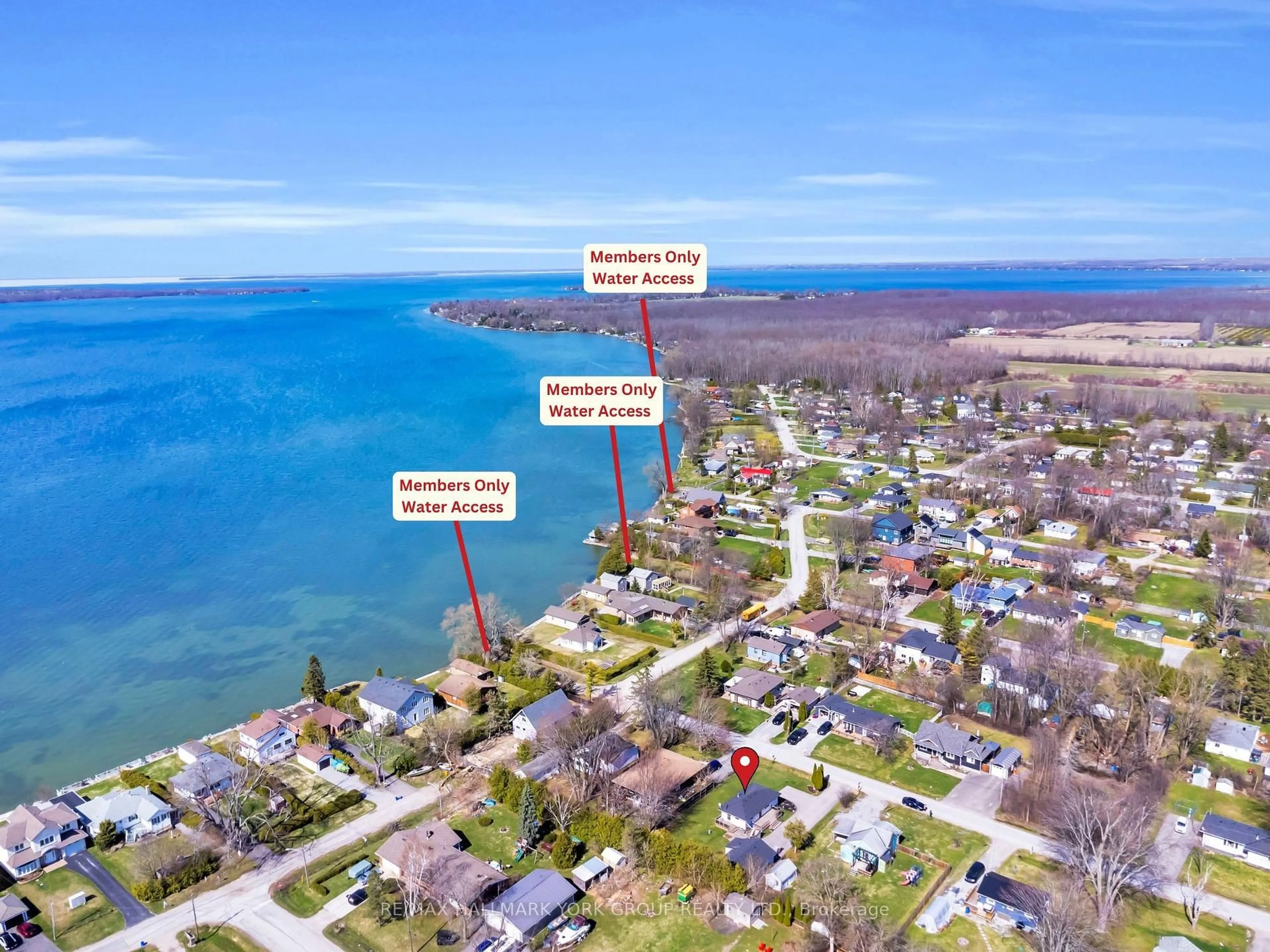 A pic from outside/outdoor area/front of a property/back of a property/a pic from drone, water/lake/river/ocean view for 122 Sunset Beach Rd, Georgina Ontario L0E 1N0