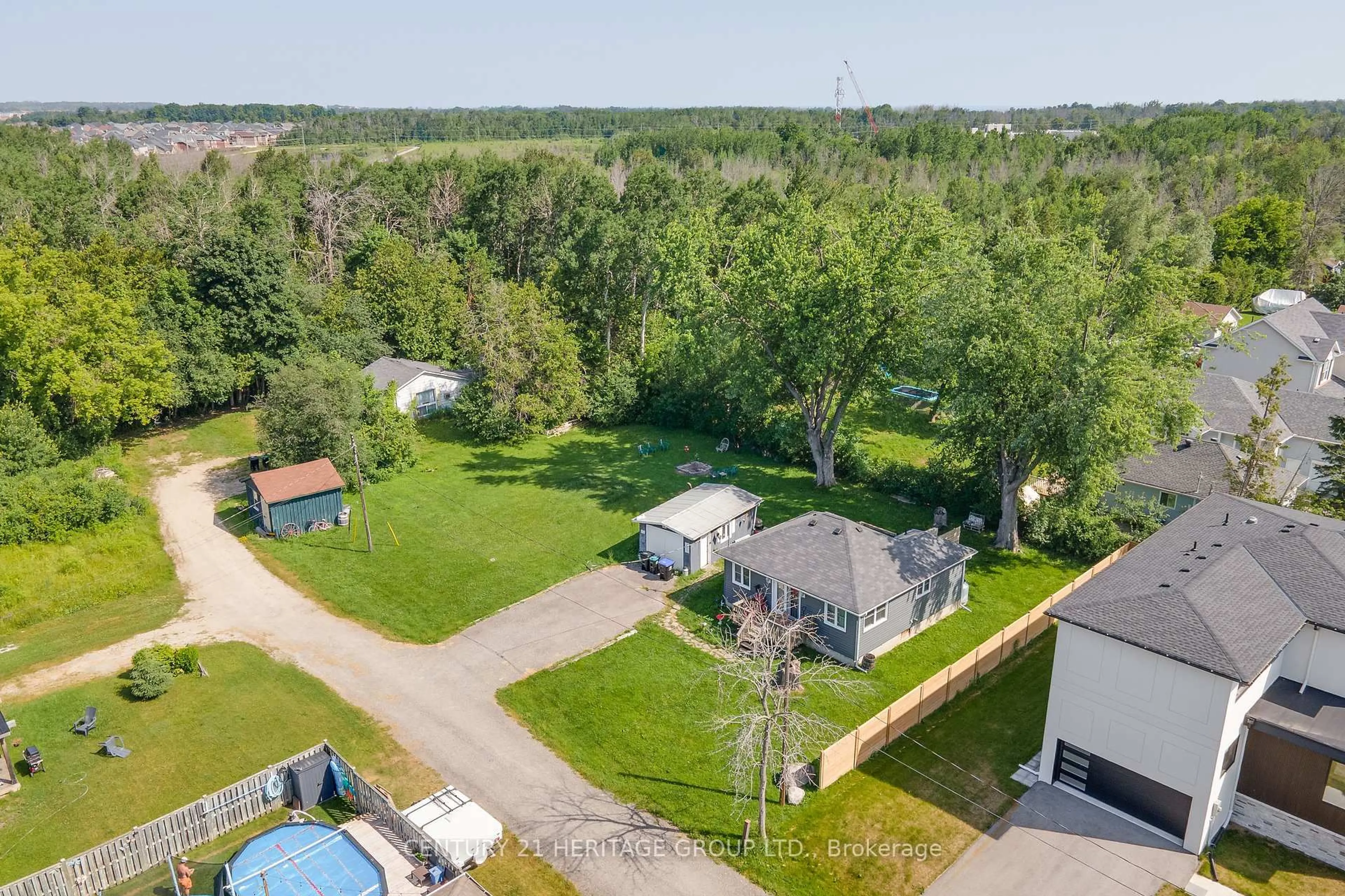 A pic from outside/outdoor area/front of a property/back of a property/a pic from drone, water/lake/river/ocean view for 1417 Maple Way, Innisfil Ontario L0L 1C0